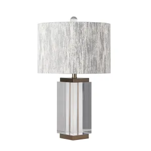 25"H METAL CRYSTAL TABLE LAMP