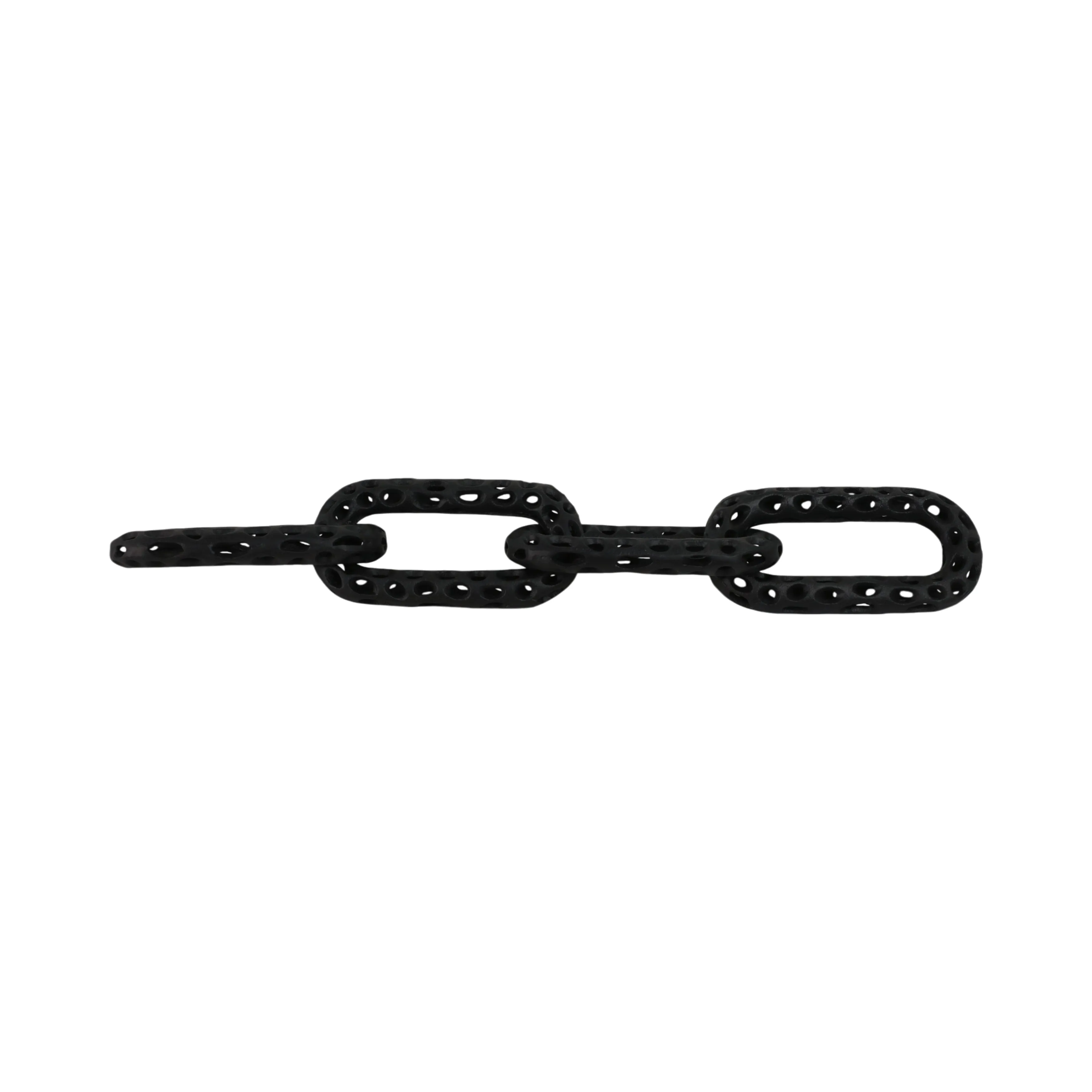 25x4" Pierced Metal 4-chain Link Object, Black