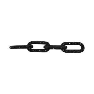 25x4" Pierced Metal 4-chain Link Object, Black