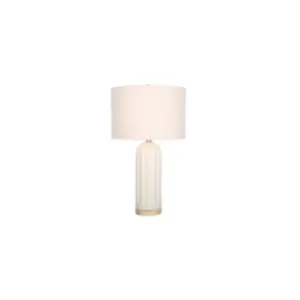 26" CERAMIC TABLE LAMP, IVORY
