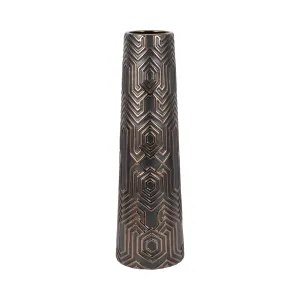 26" Rialto Oversized Contemporary Vase, Black