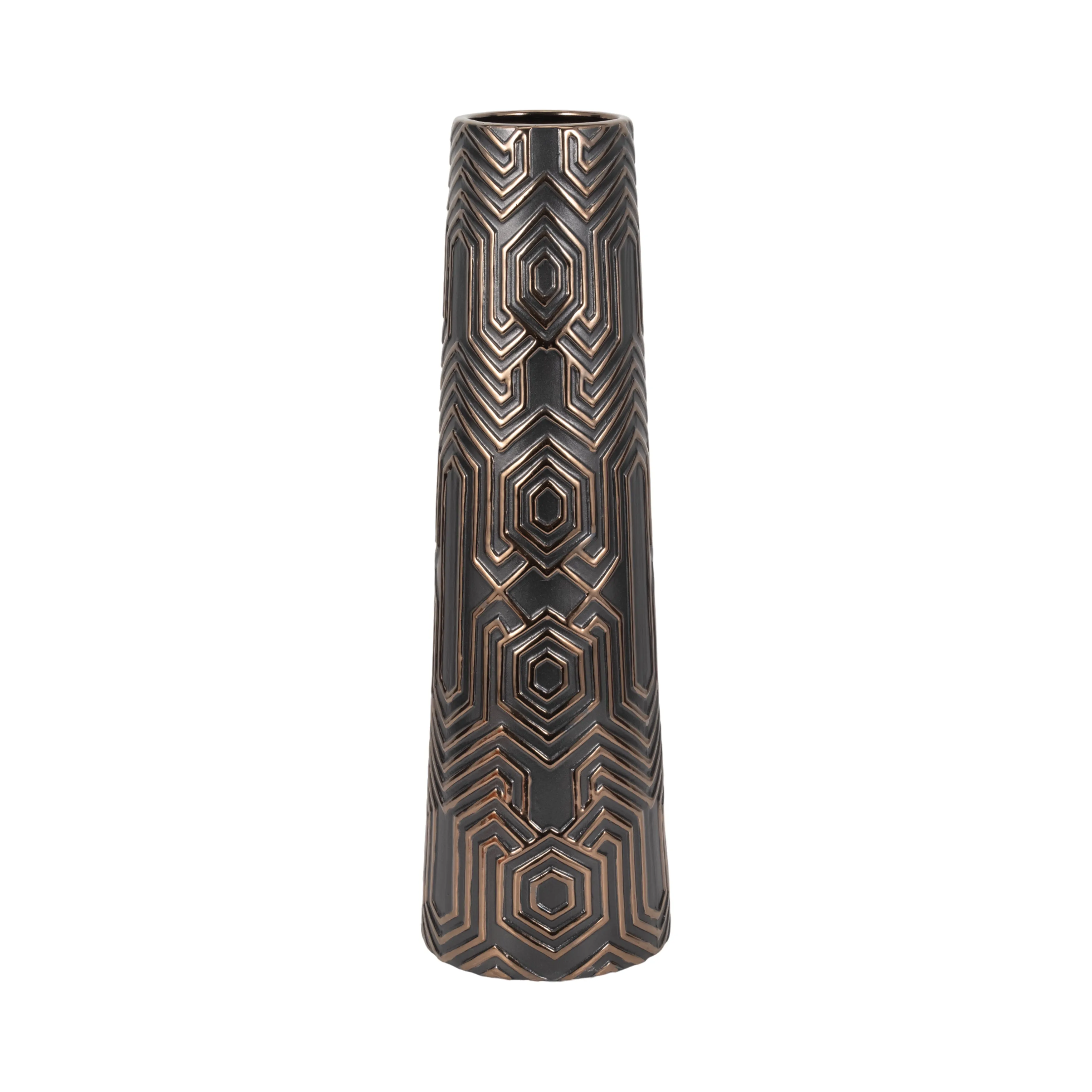 26" Rialto Oversized Contemporary Vase, Black