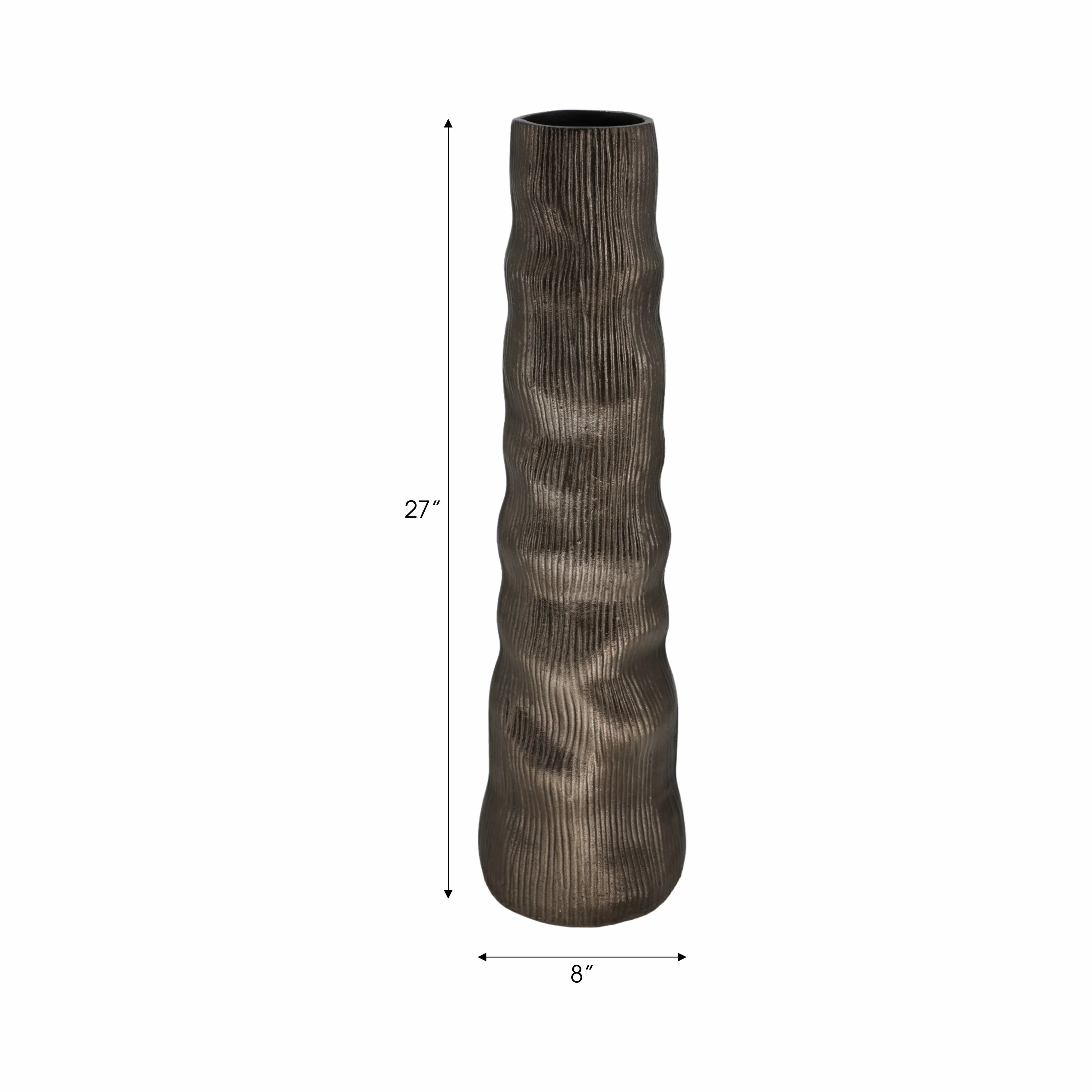 27" Sitka Large Bronz Metal Vase