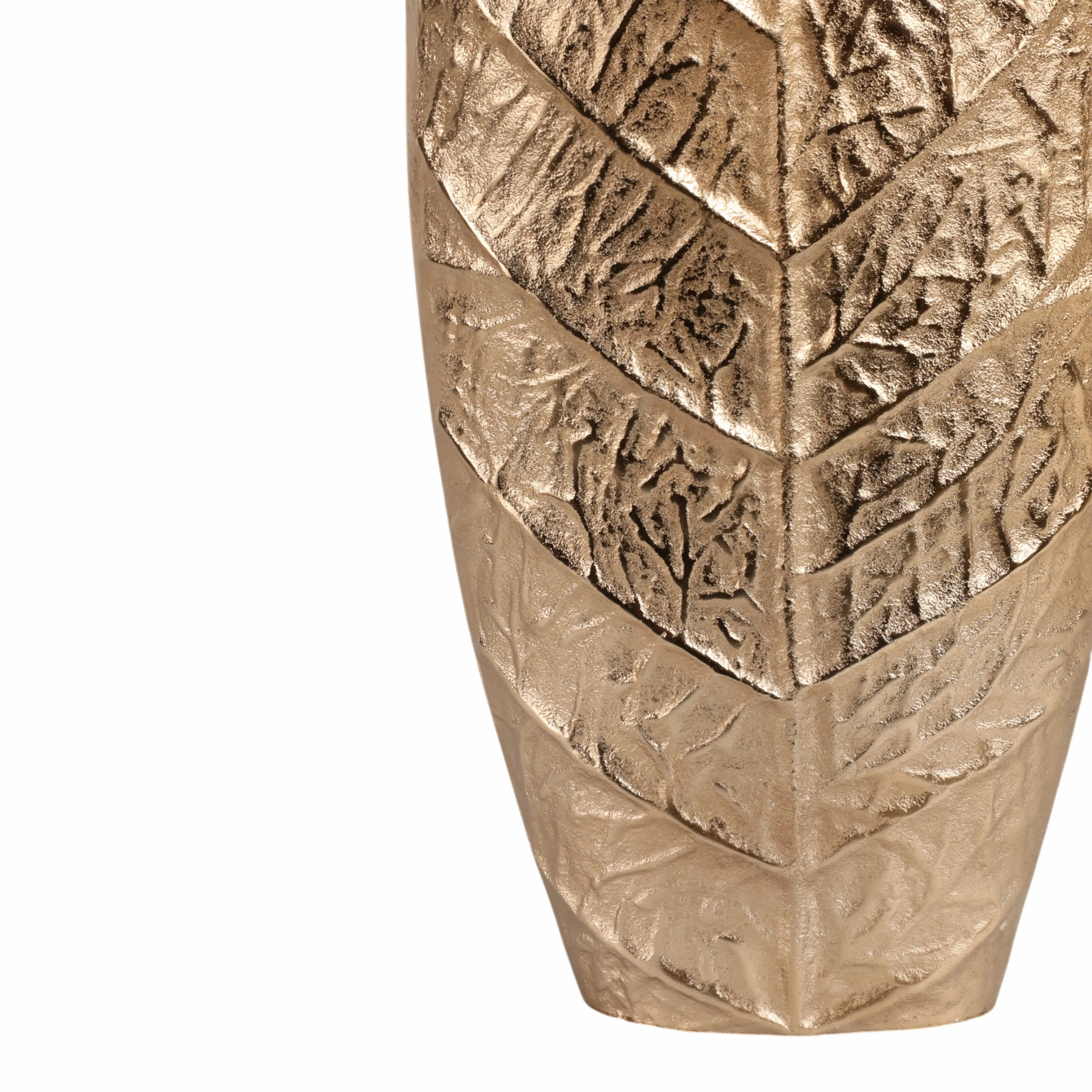 28" Craighton Large Metal Leaf Vase, Gold