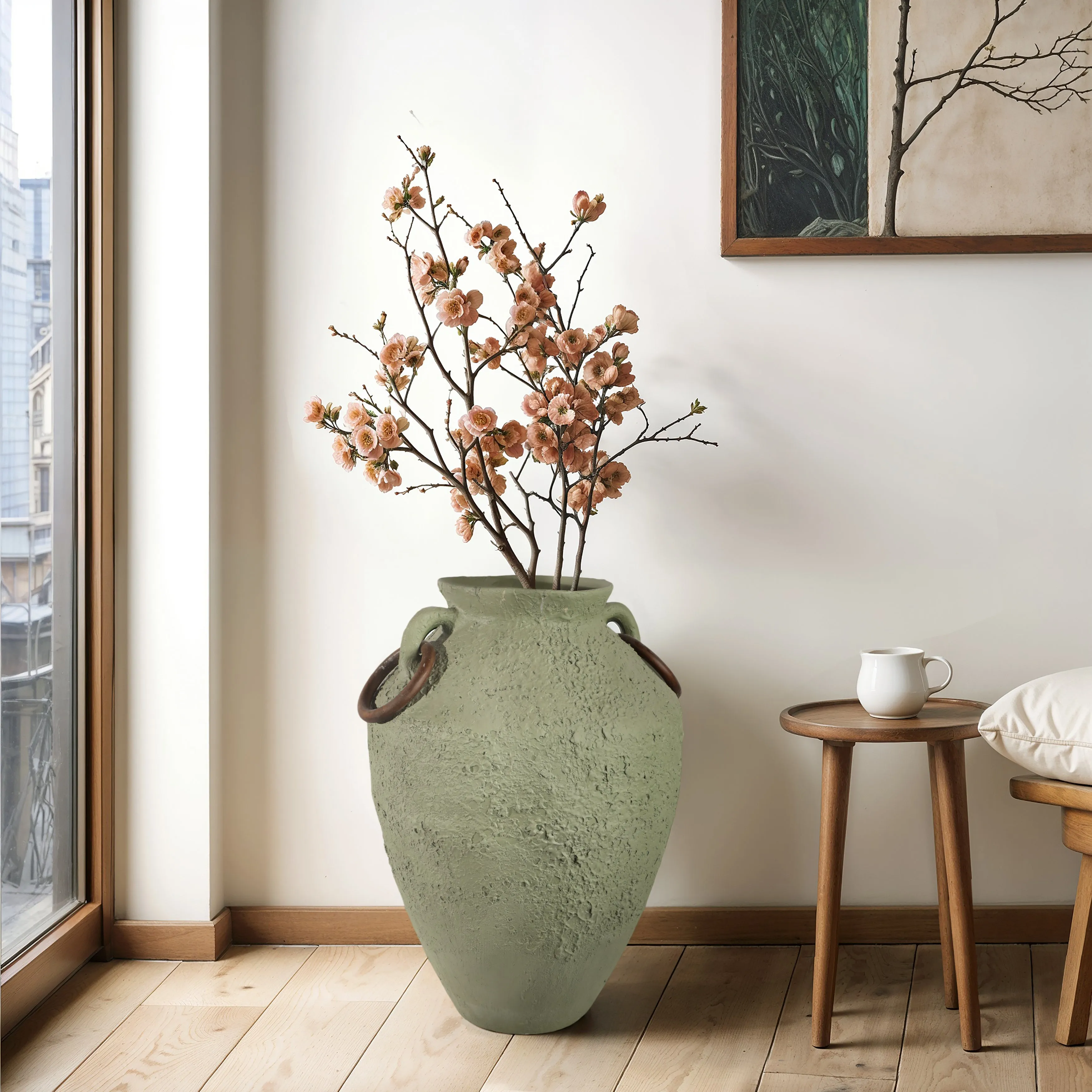 28" Ethan Green Ecomix Floor Vase