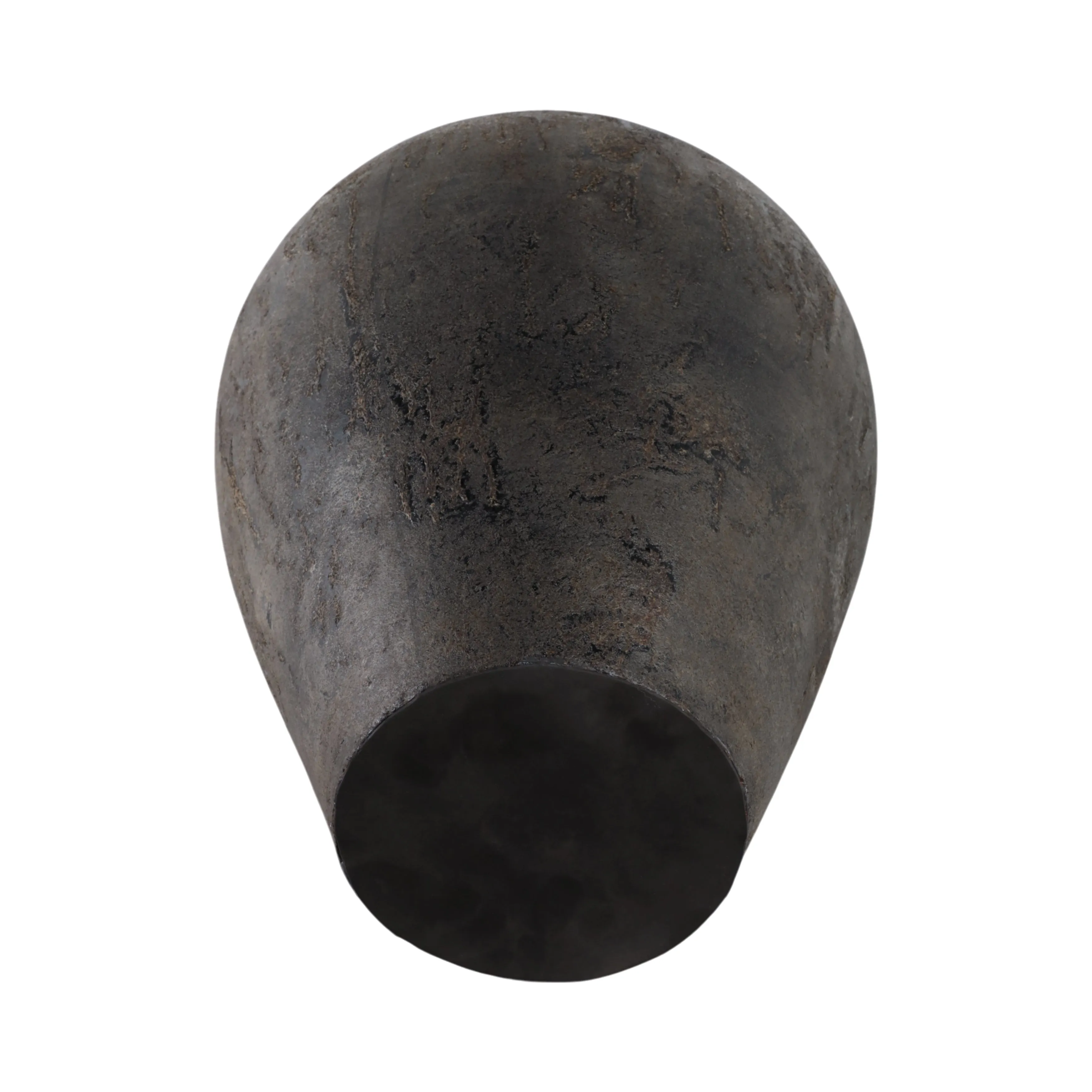 30" Terracotta Floor Vase, Rustic Black