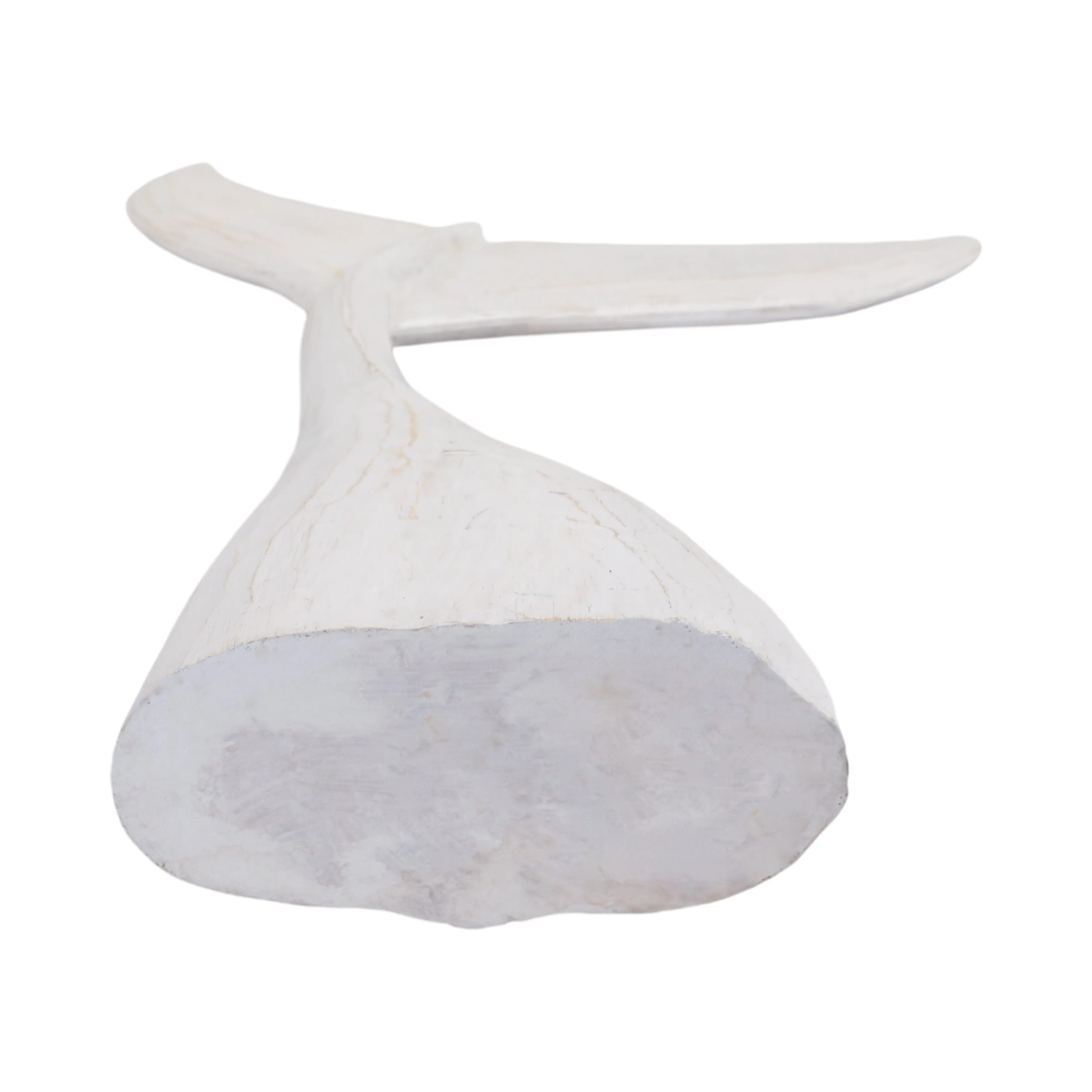 32" Wood Whale Tail Decor, Wht