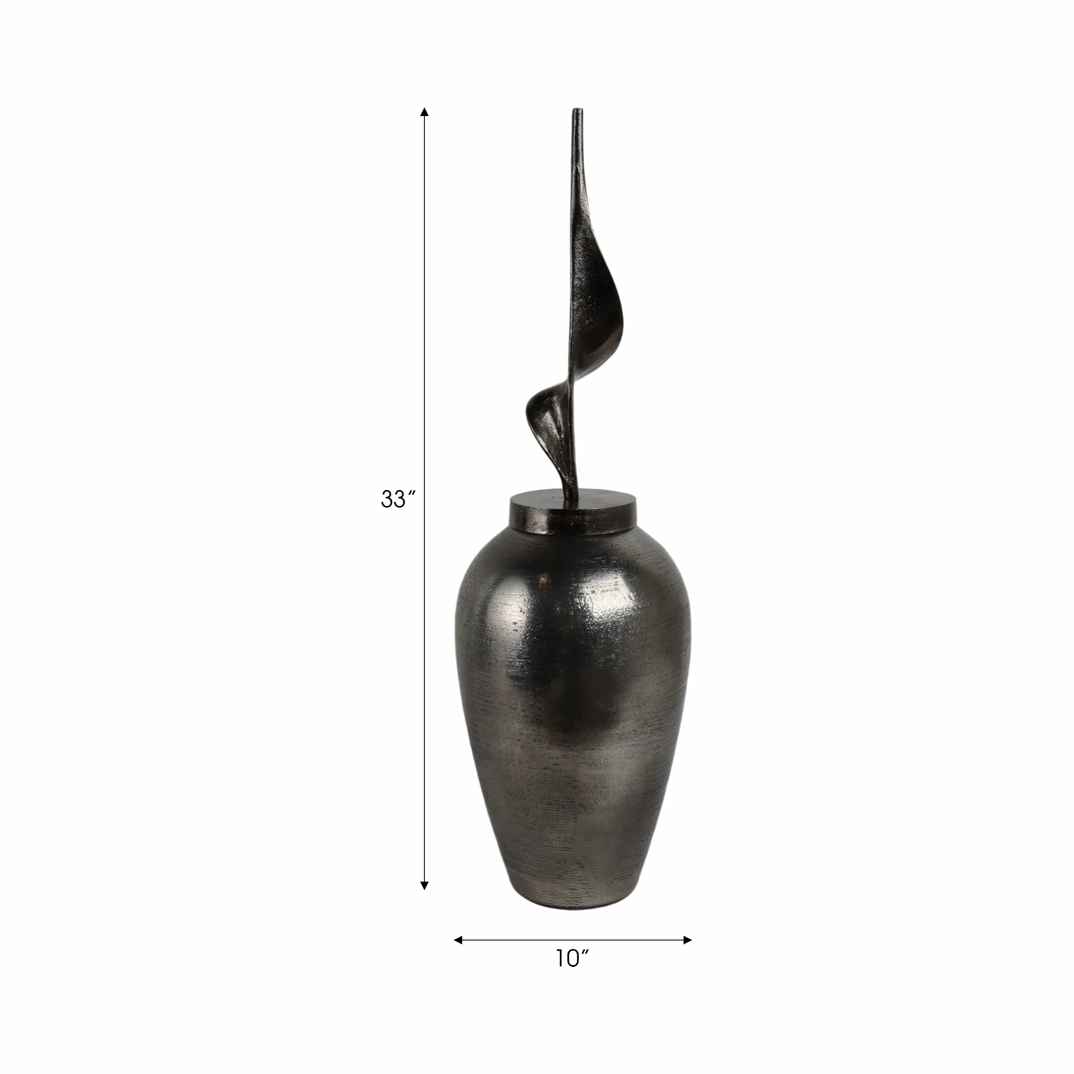 33" Escara Large Urn With Topper
