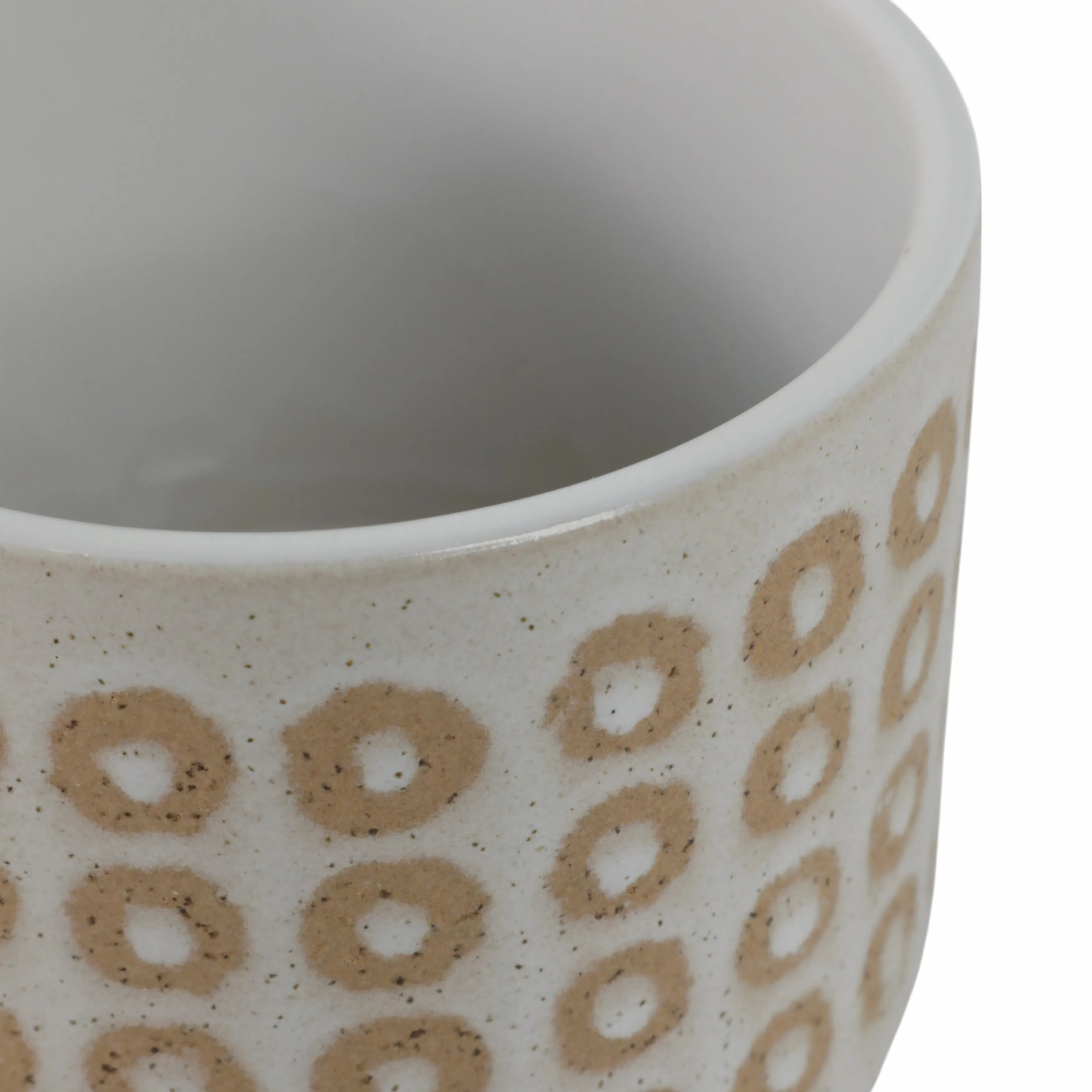 5" CIRCLES PLANTER W/ STAND, WHITE