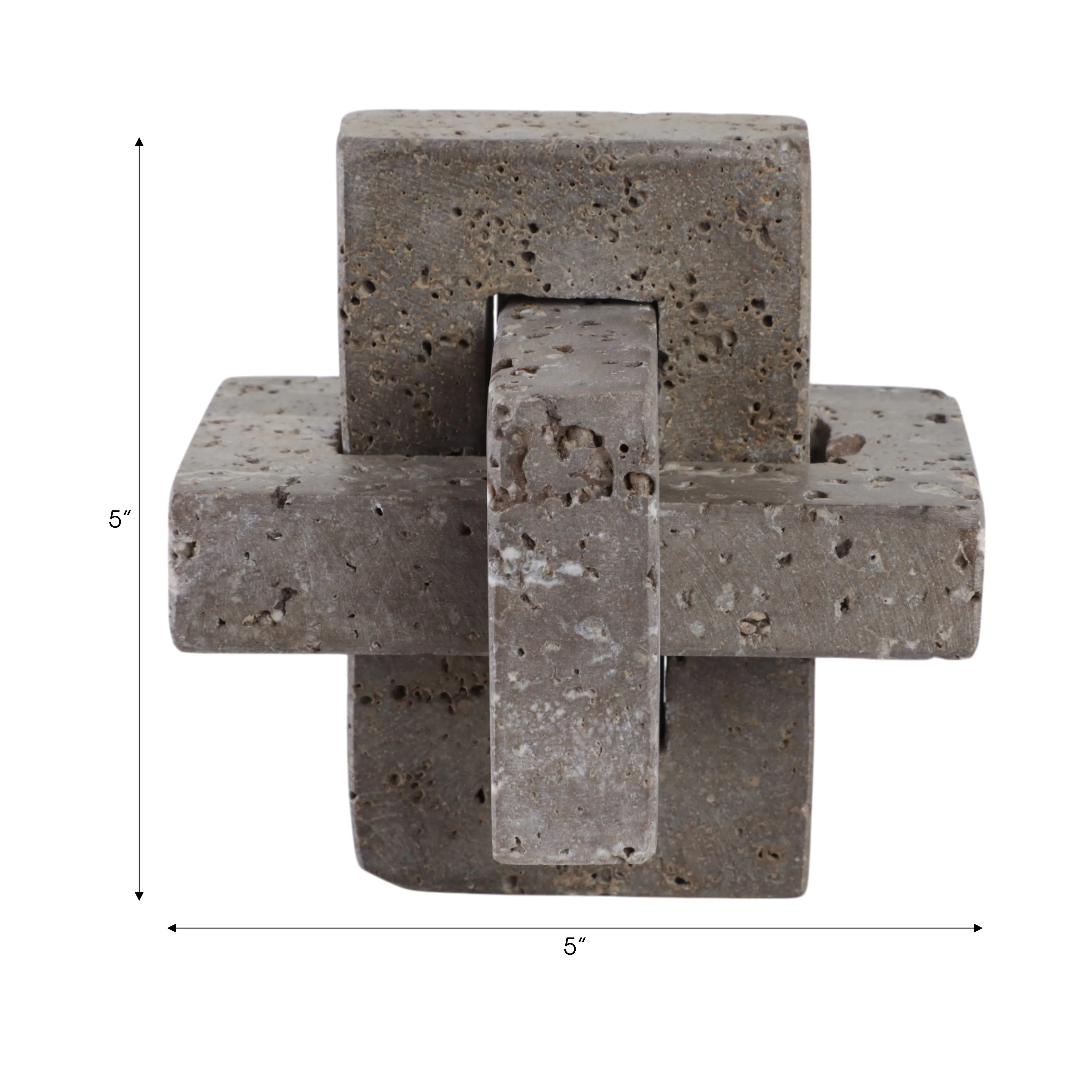 5" Pierce Small Travertine Knot