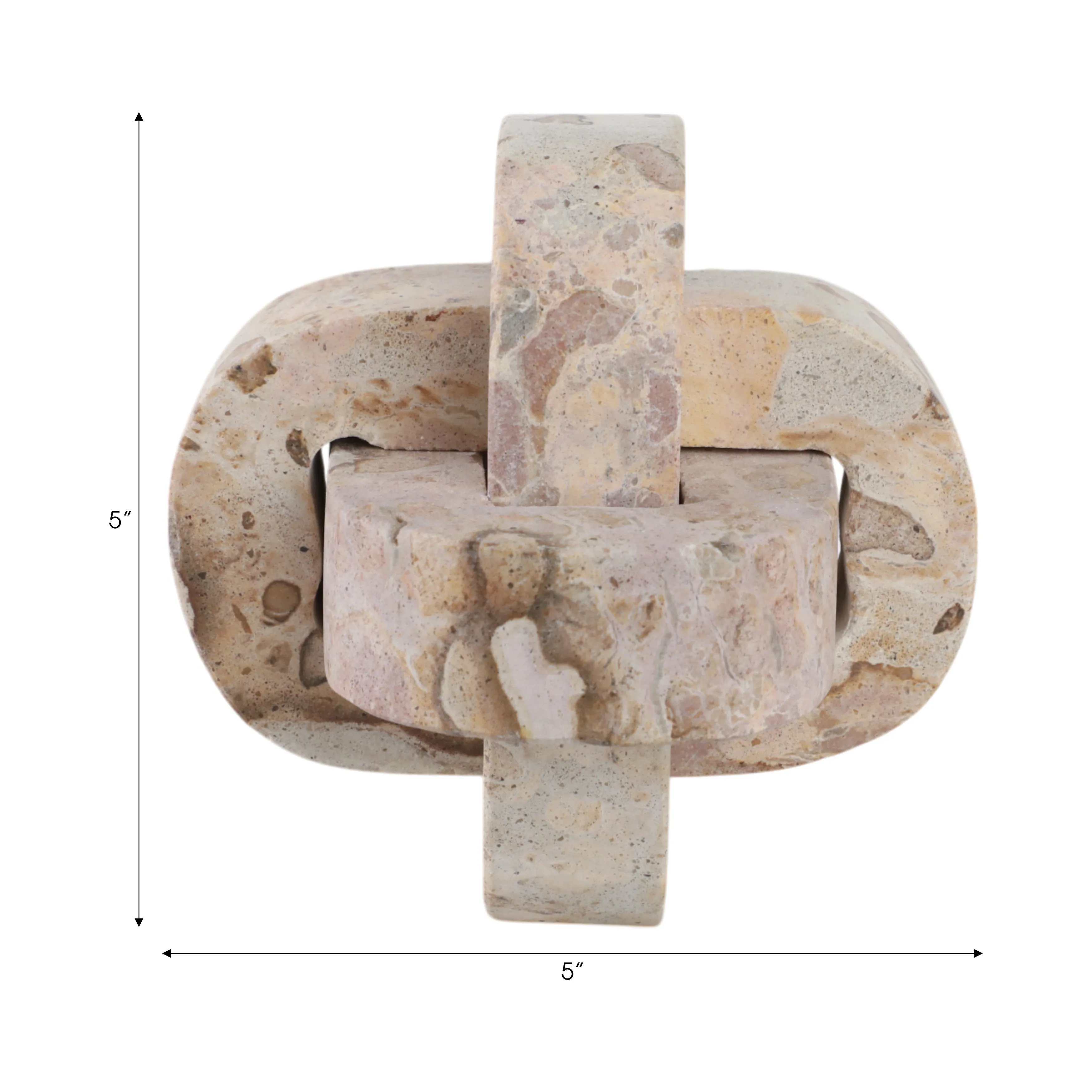 5" Pompano Small Beige Marble Knot
