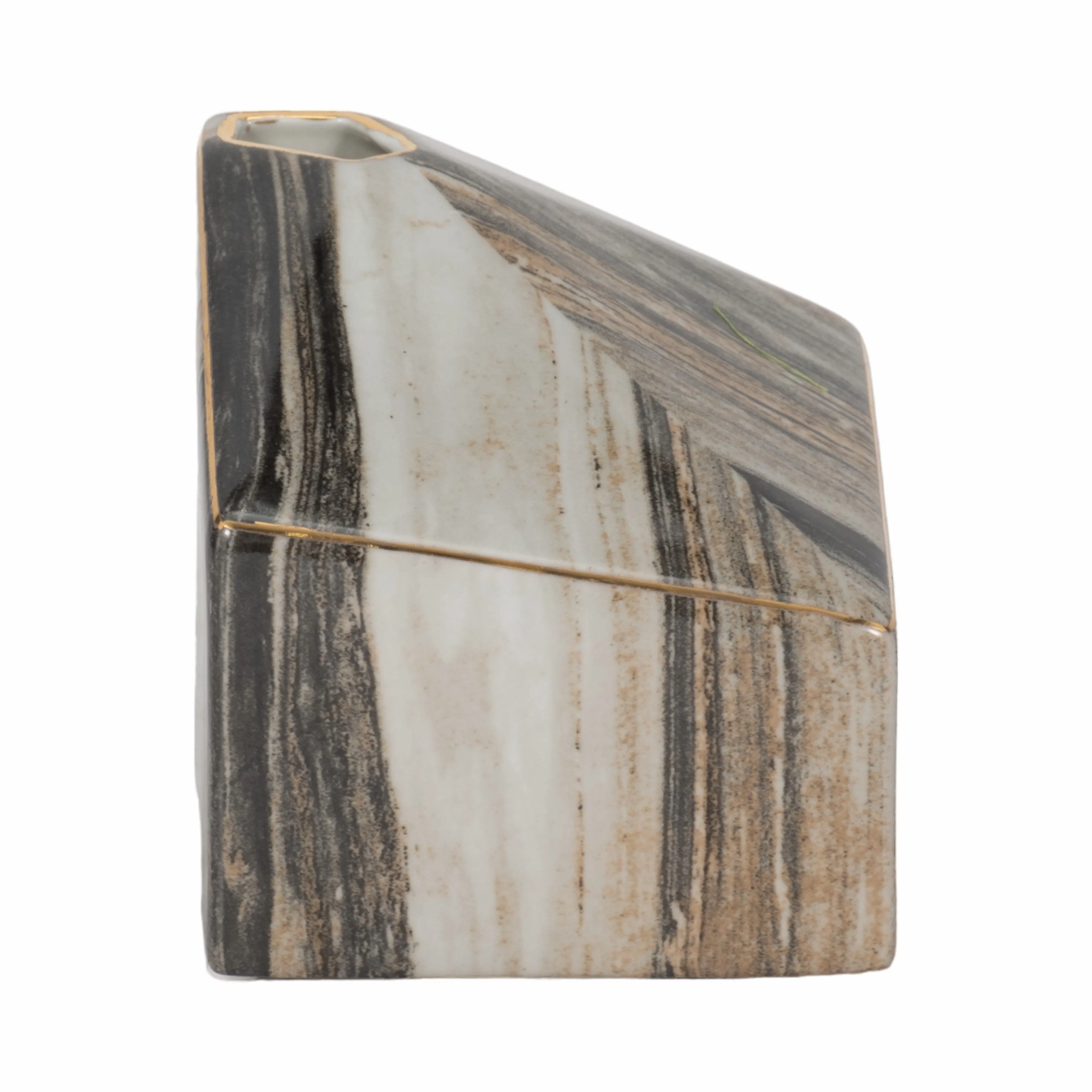 5" SALMIS SMALL VASE, GRAY MARBLE