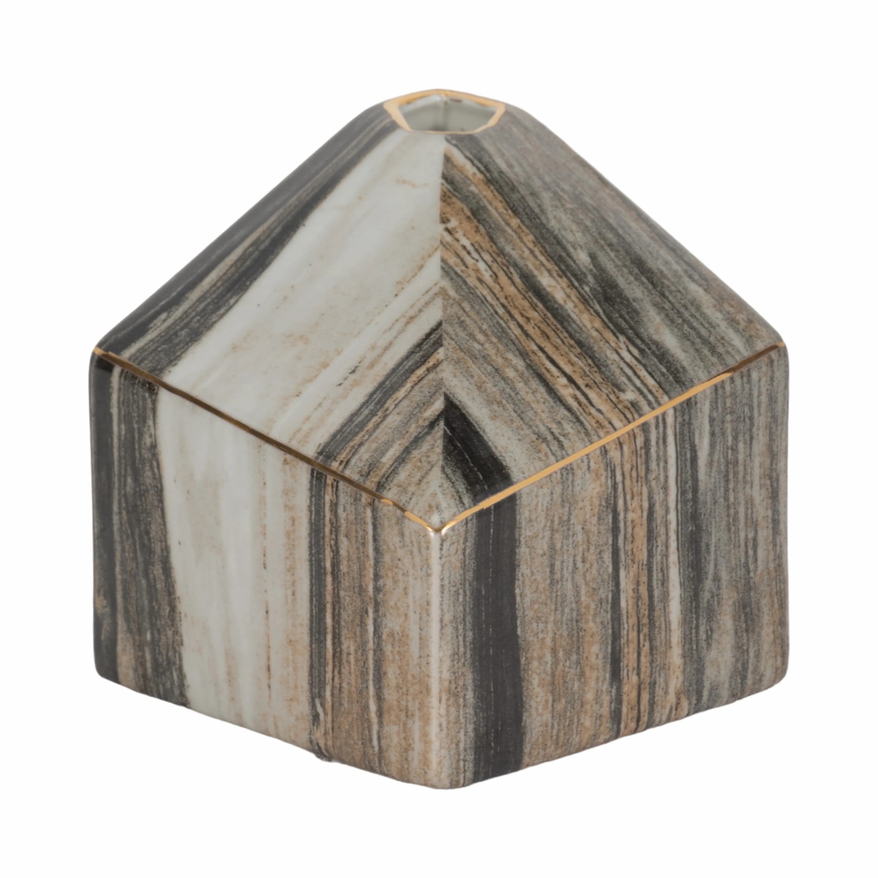 5" SALMIS SMALL VASE, GRAY MARBLE