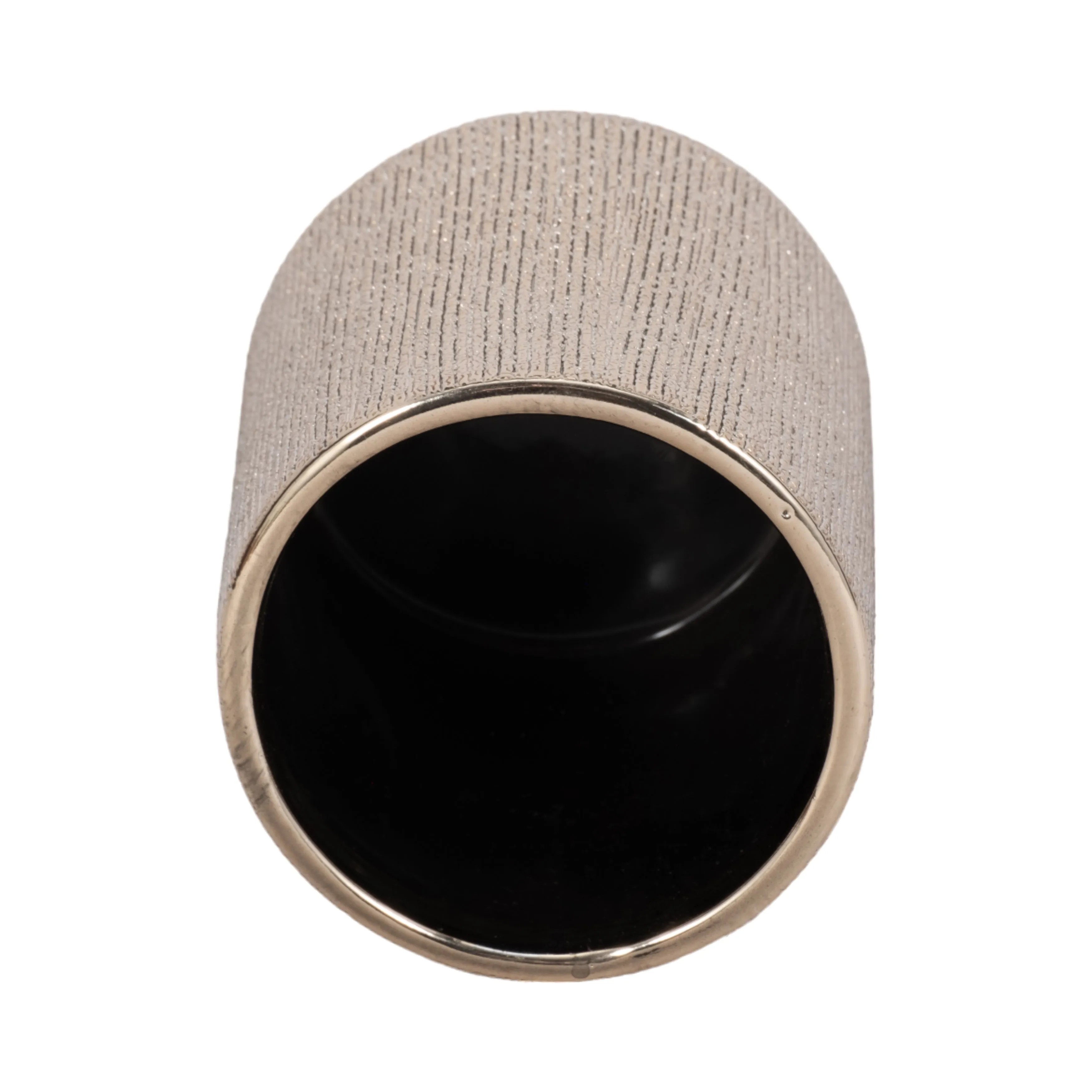 5"H BEADED PENCIL HOLDER, CHAMPAGNE