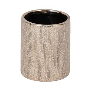5"H BEADED PENCIL HOLDER, CHAMPAGNE