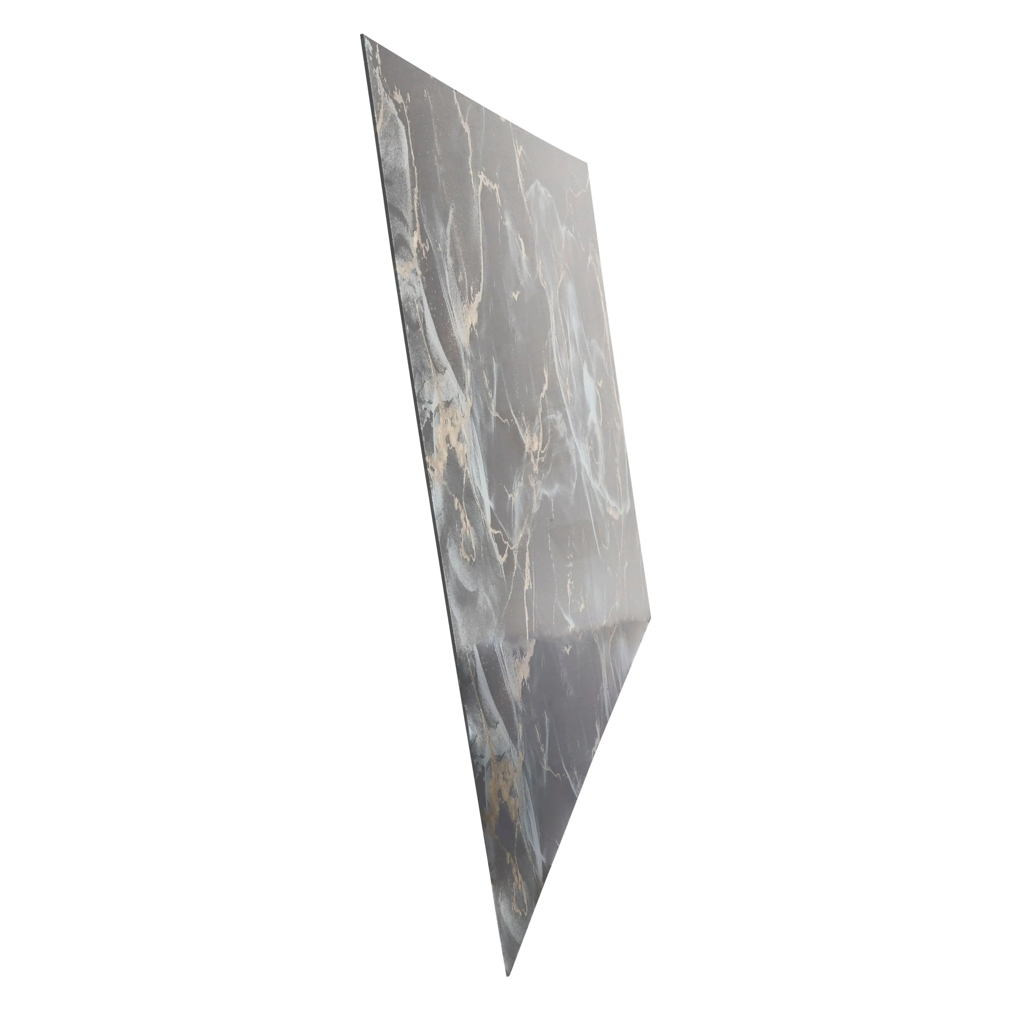 63X43 ABSTRACT METALLIC TEMPERED GLASS ART, MULTI