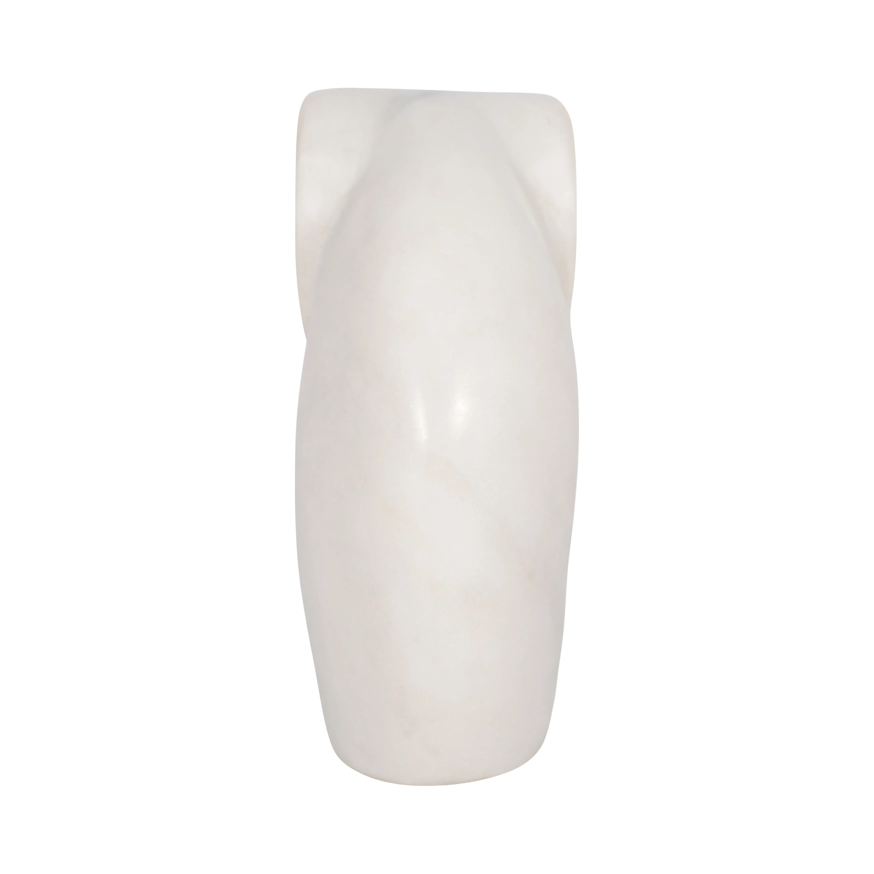 6" Trunk Up Marble Elephant, White
