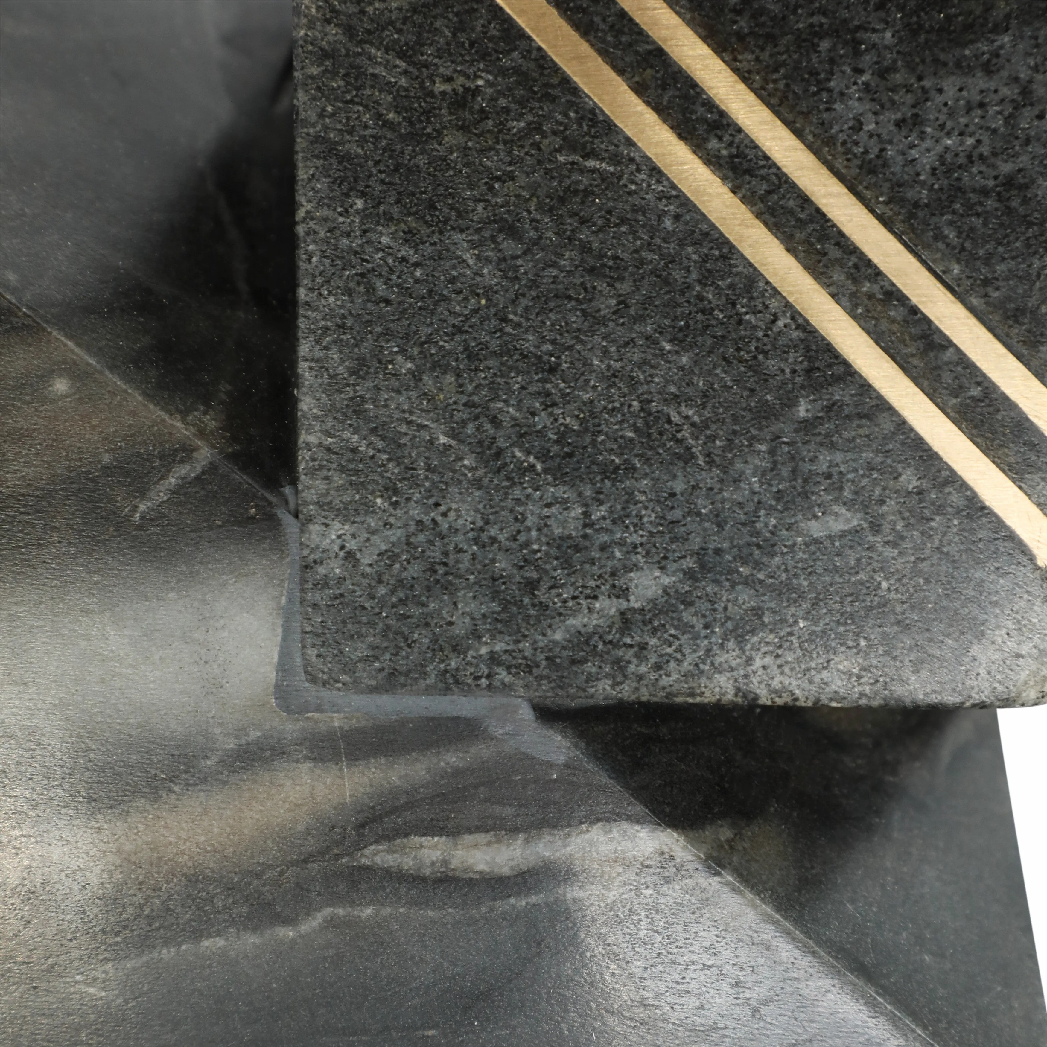 6" Waipo Gray Marble Cube