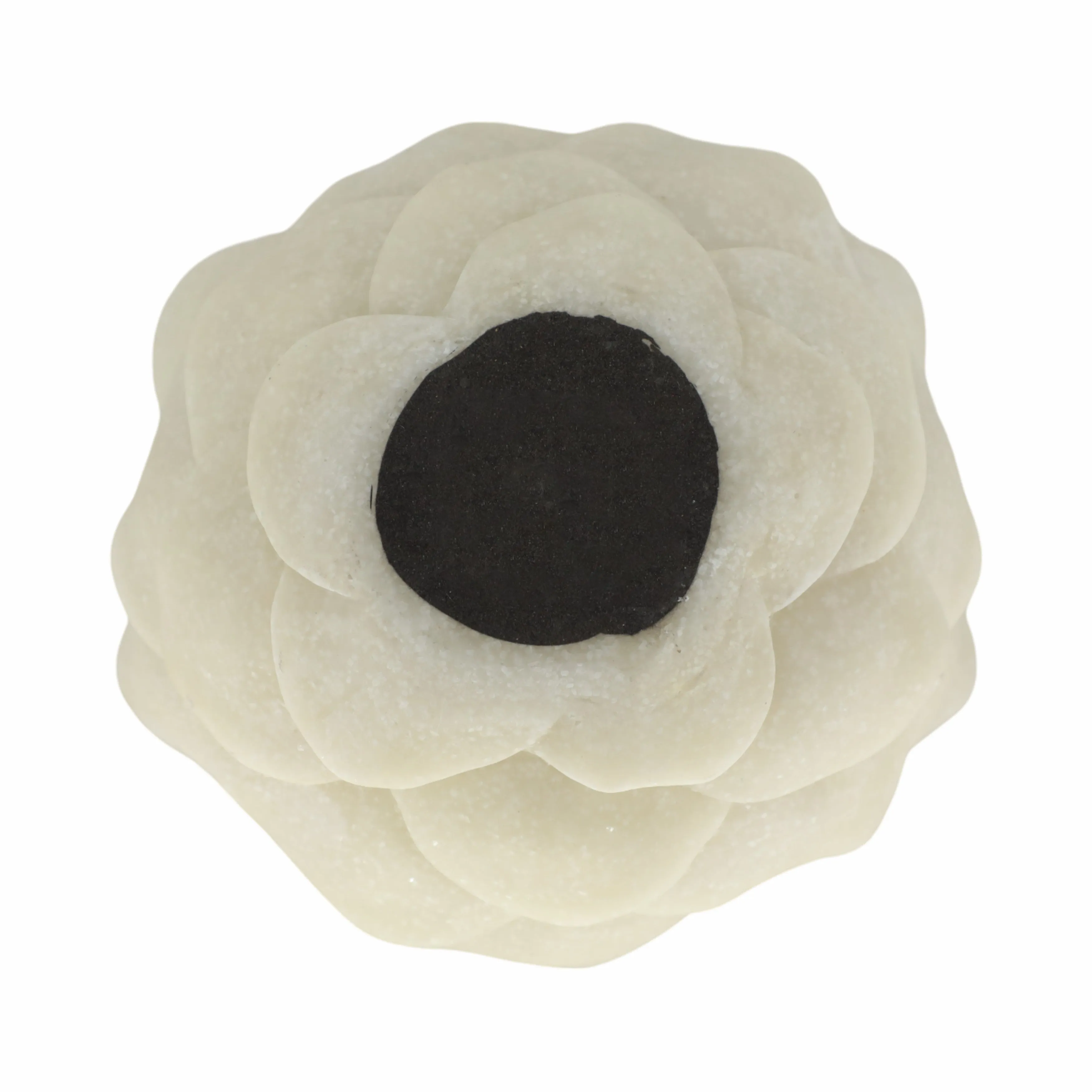 6" Zelen White Quartz Resin Flower Bowl