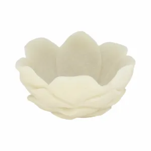 6" Zelen White Quartz Resin Flower Bowl