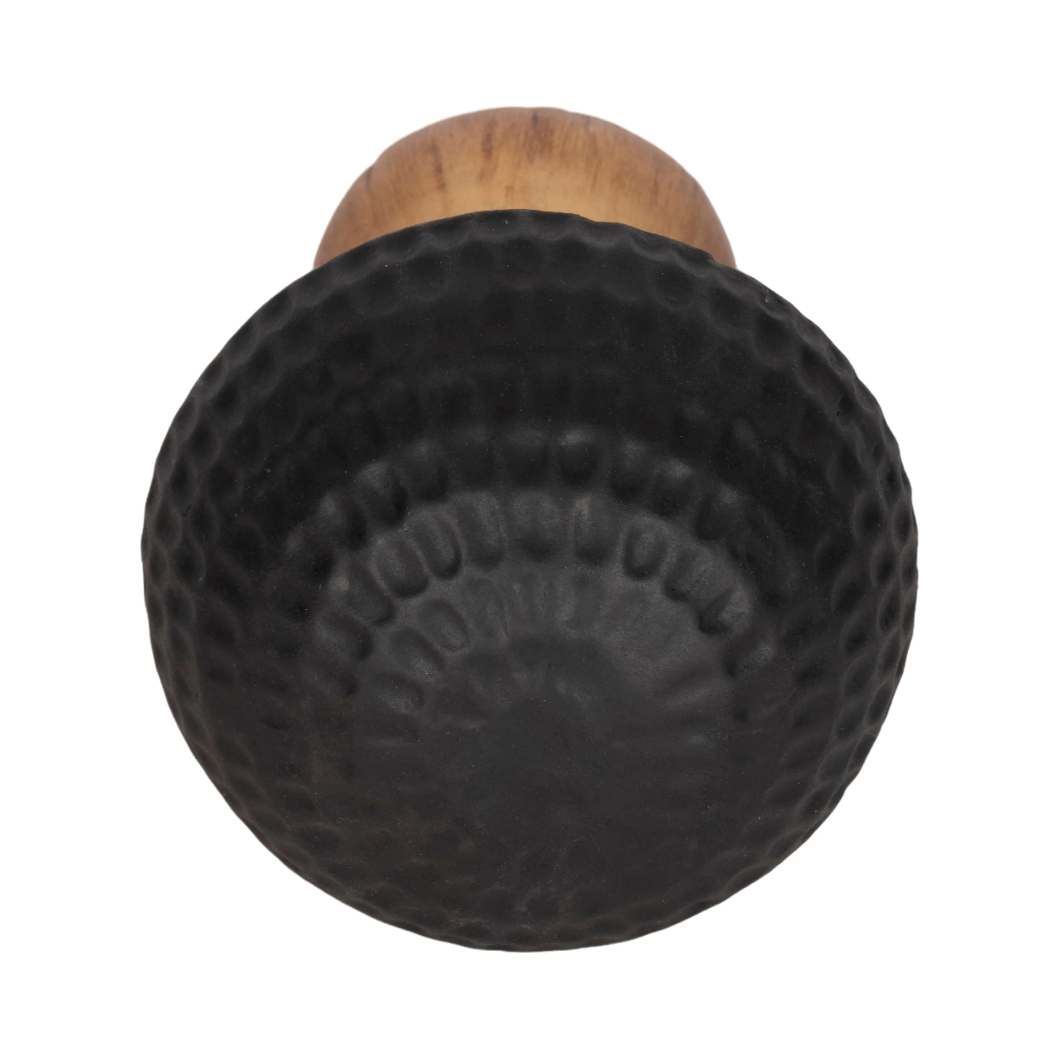 7" Hammered Top Mushroom, Black/gold