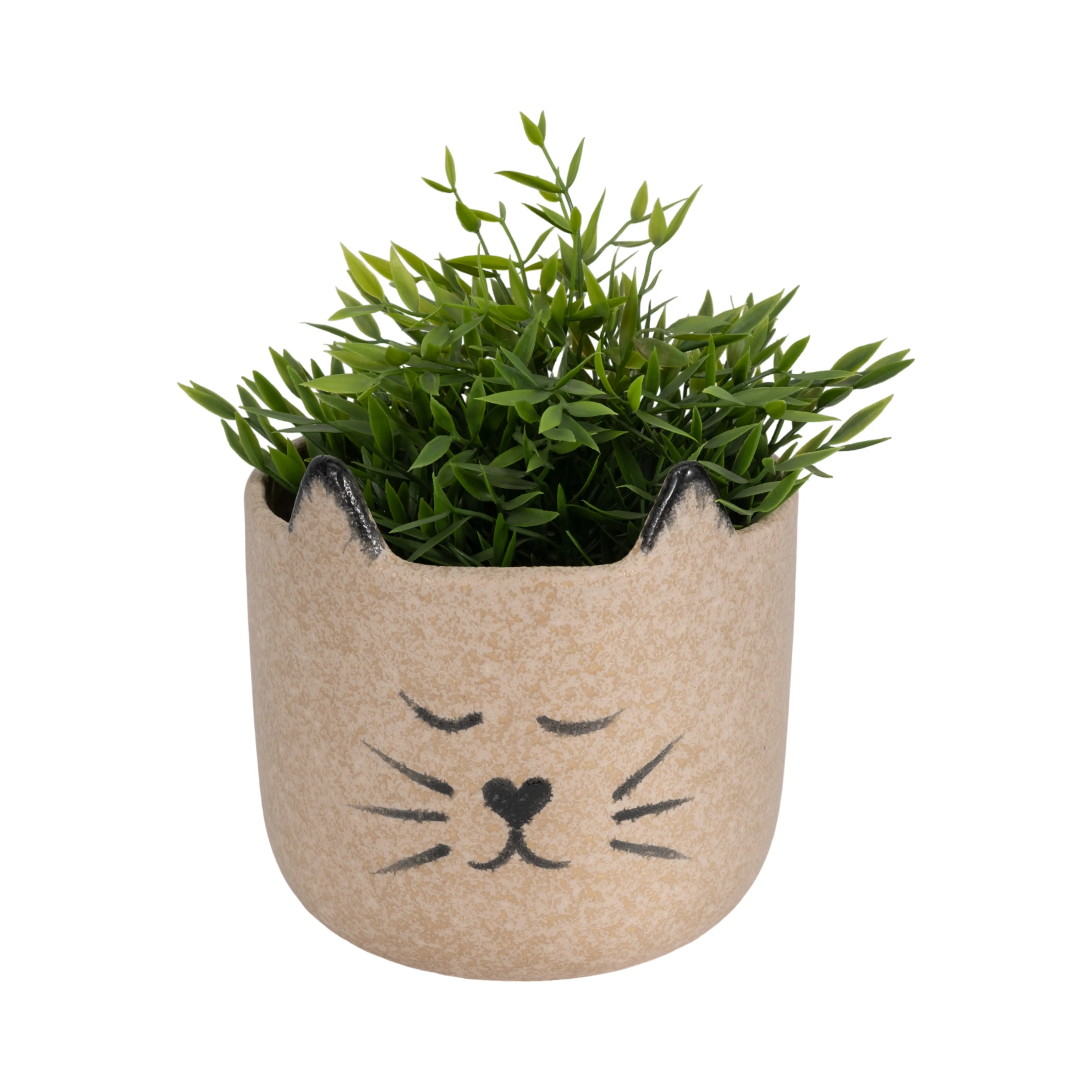 7" Kitty Planter, Tan