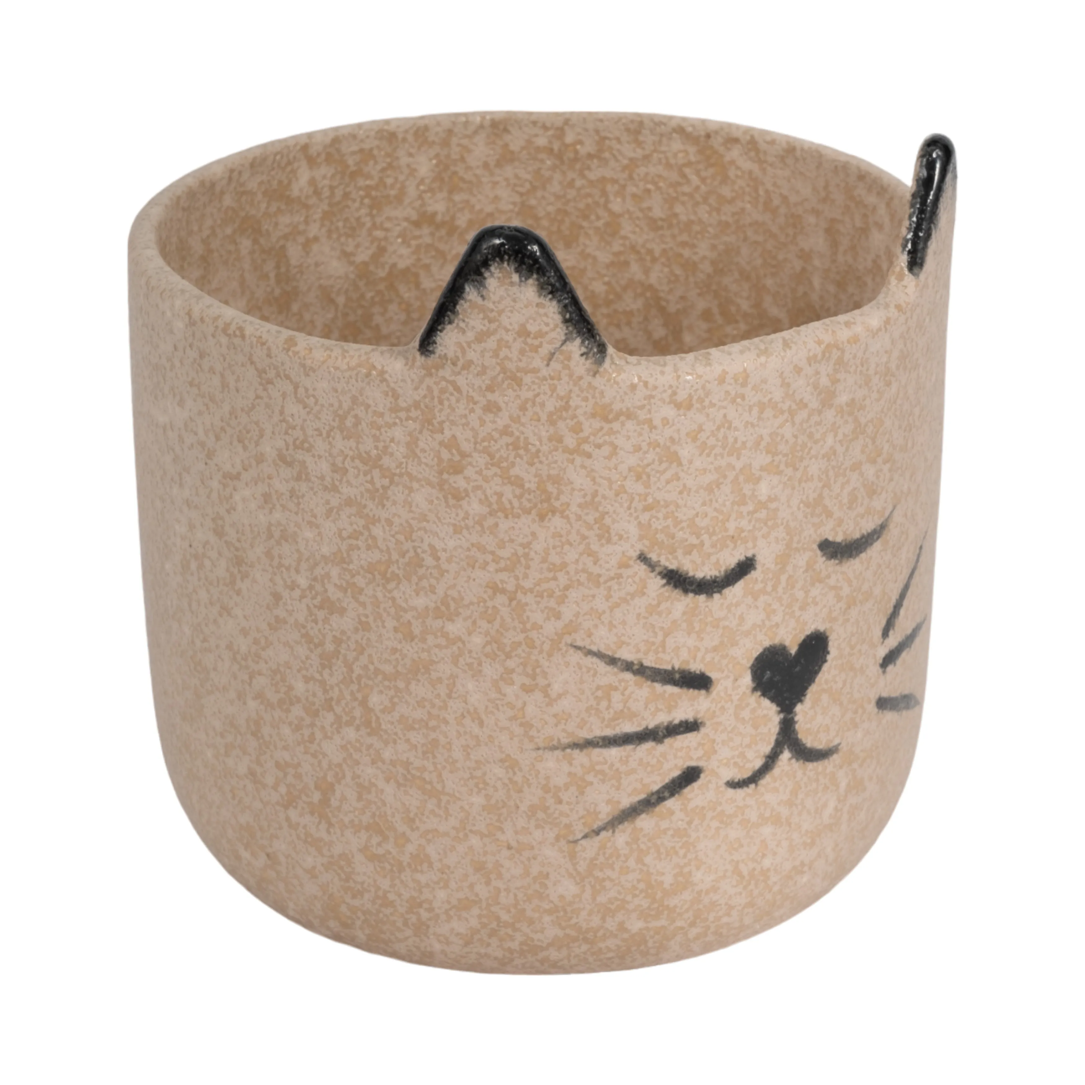 7" Kitty Planter, Tan