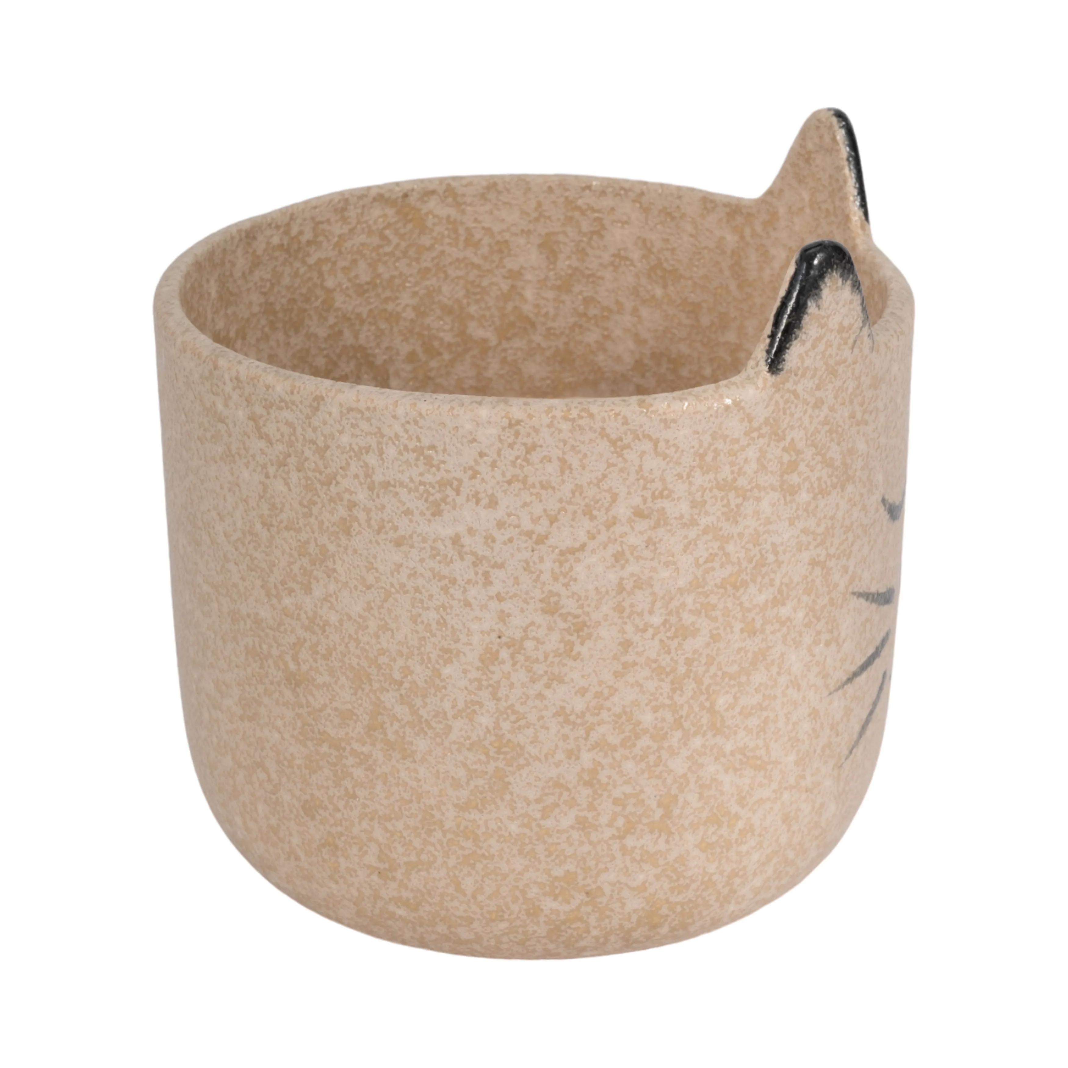 7" Kitty Planter, Tan