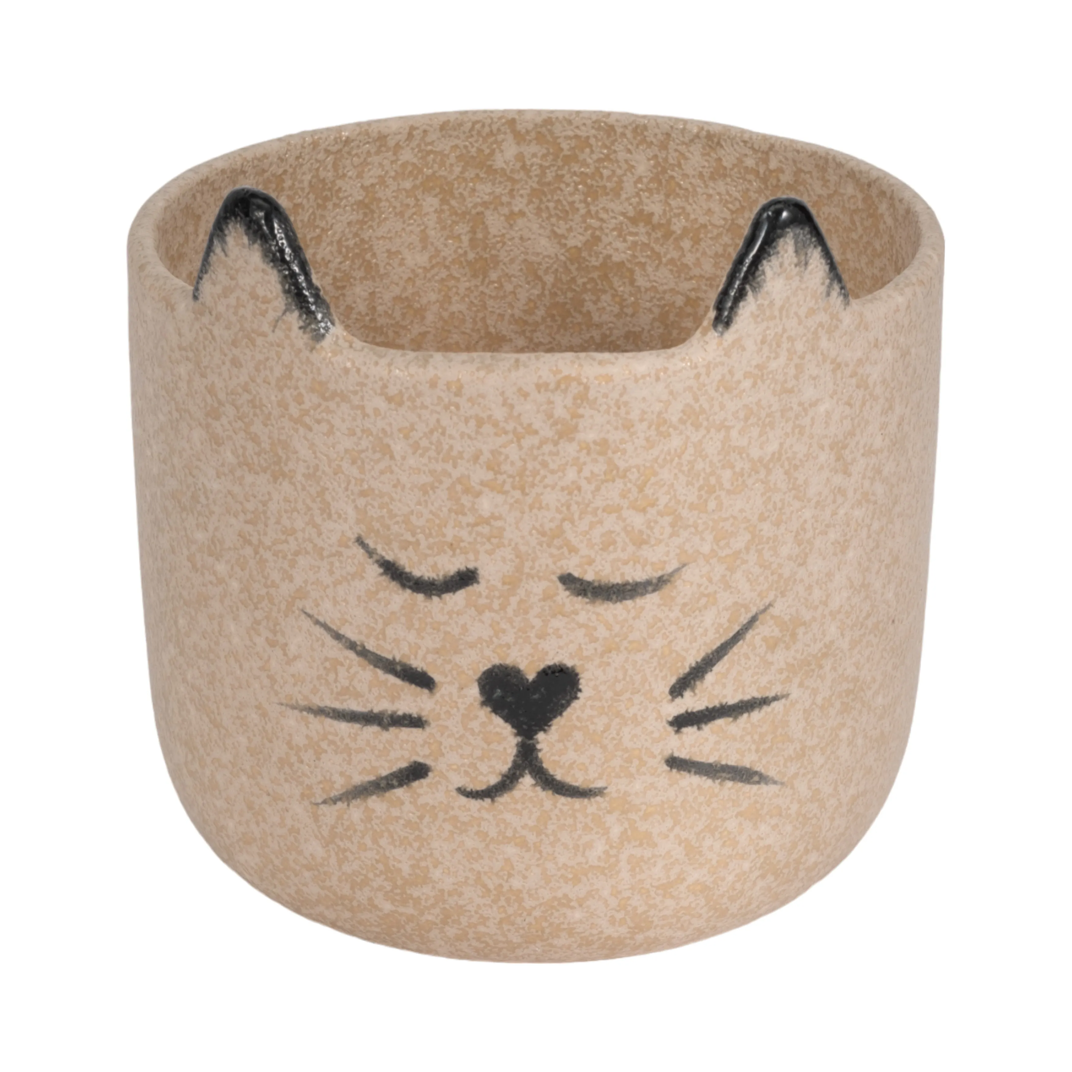 7" Kitty Planter, Tan