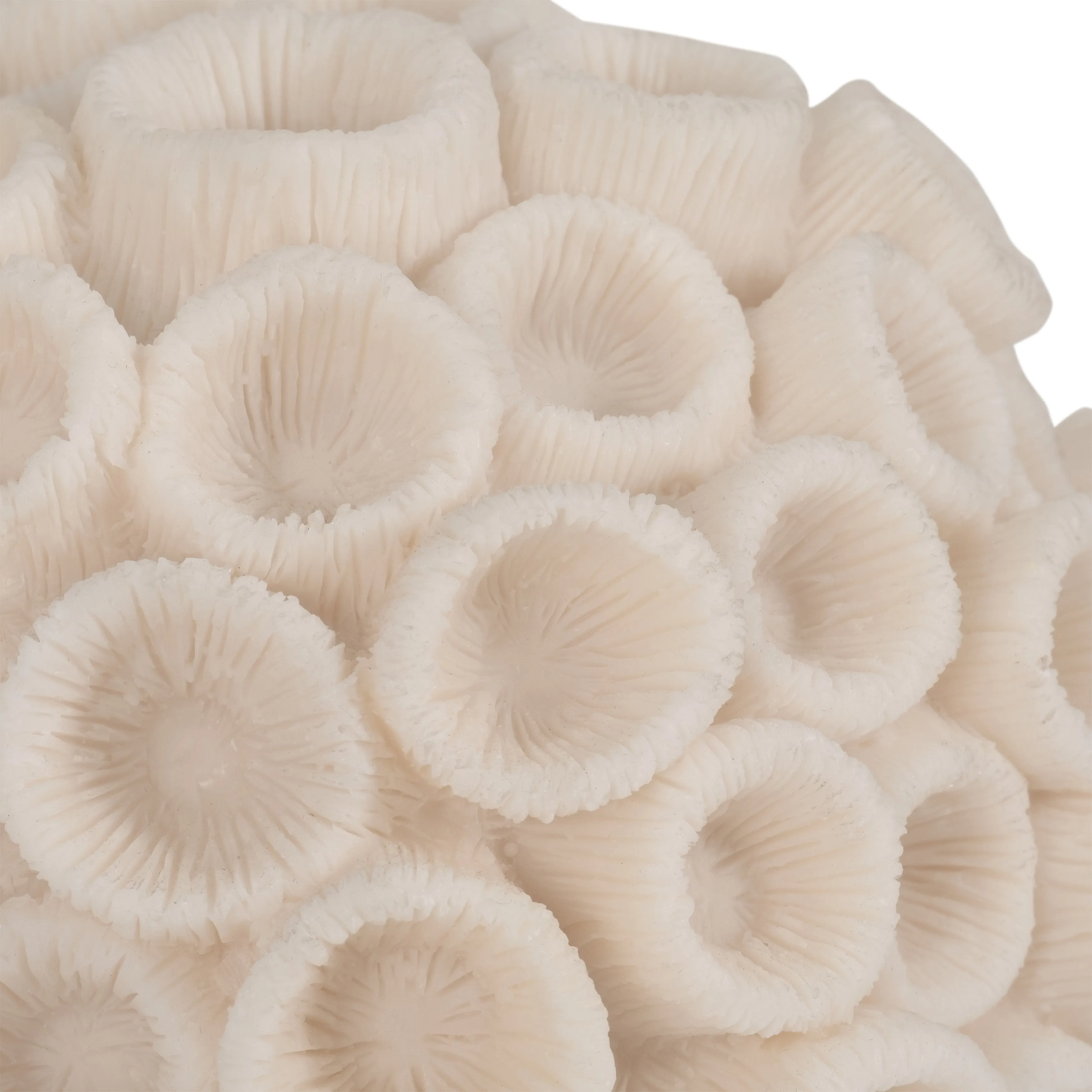 7" Round Coral Orb, Ivory
