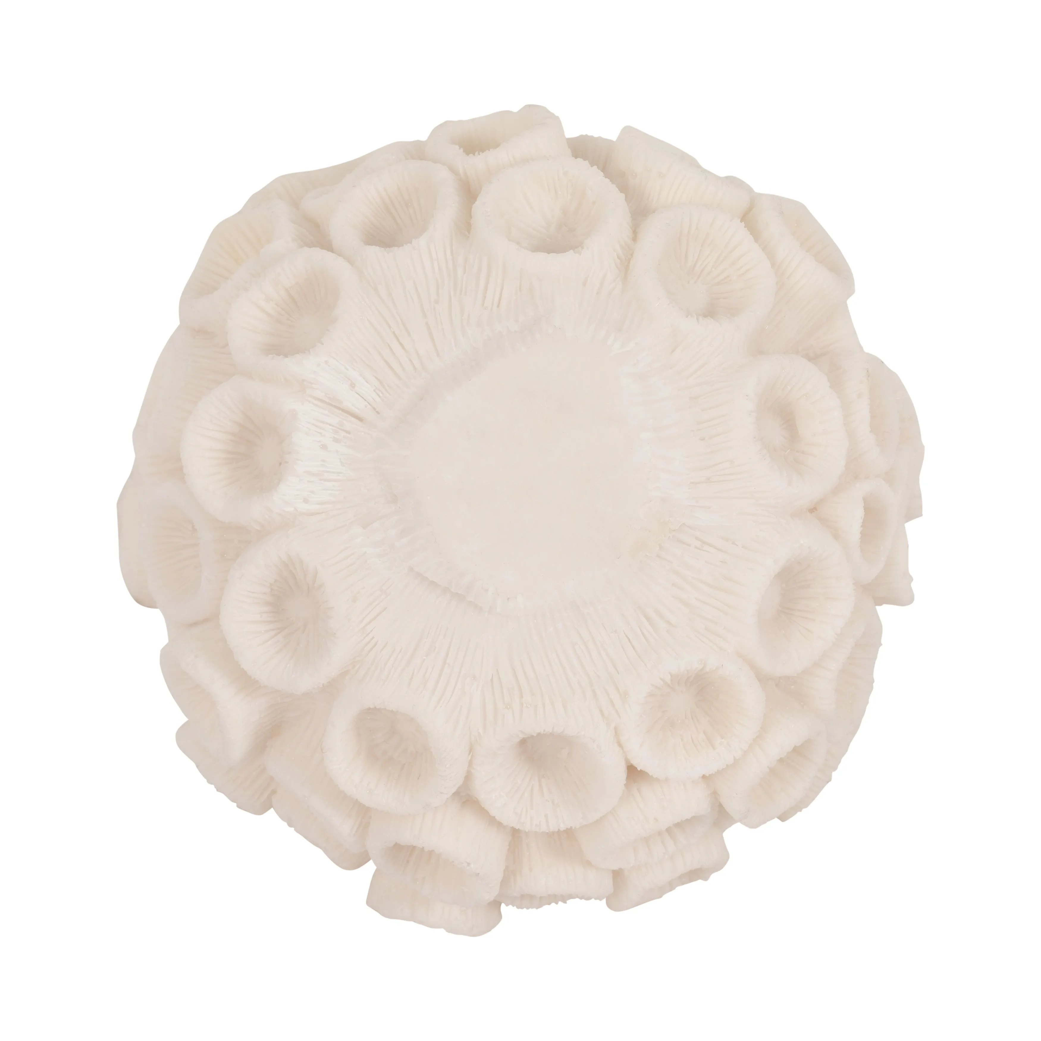 7" Round Coral Orb, Ivory