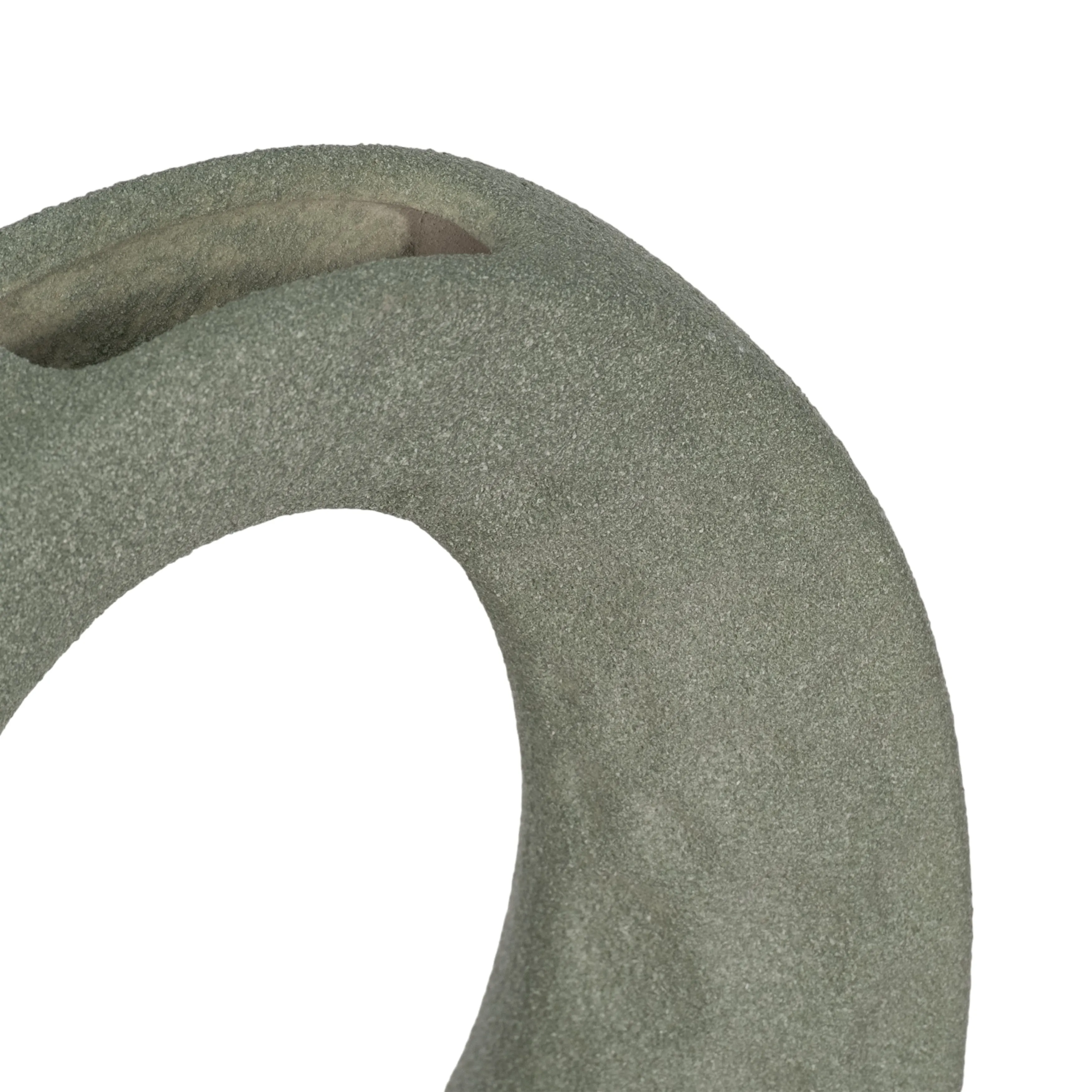 7" Textured Open Cut-out With Vase Opening, Sage G