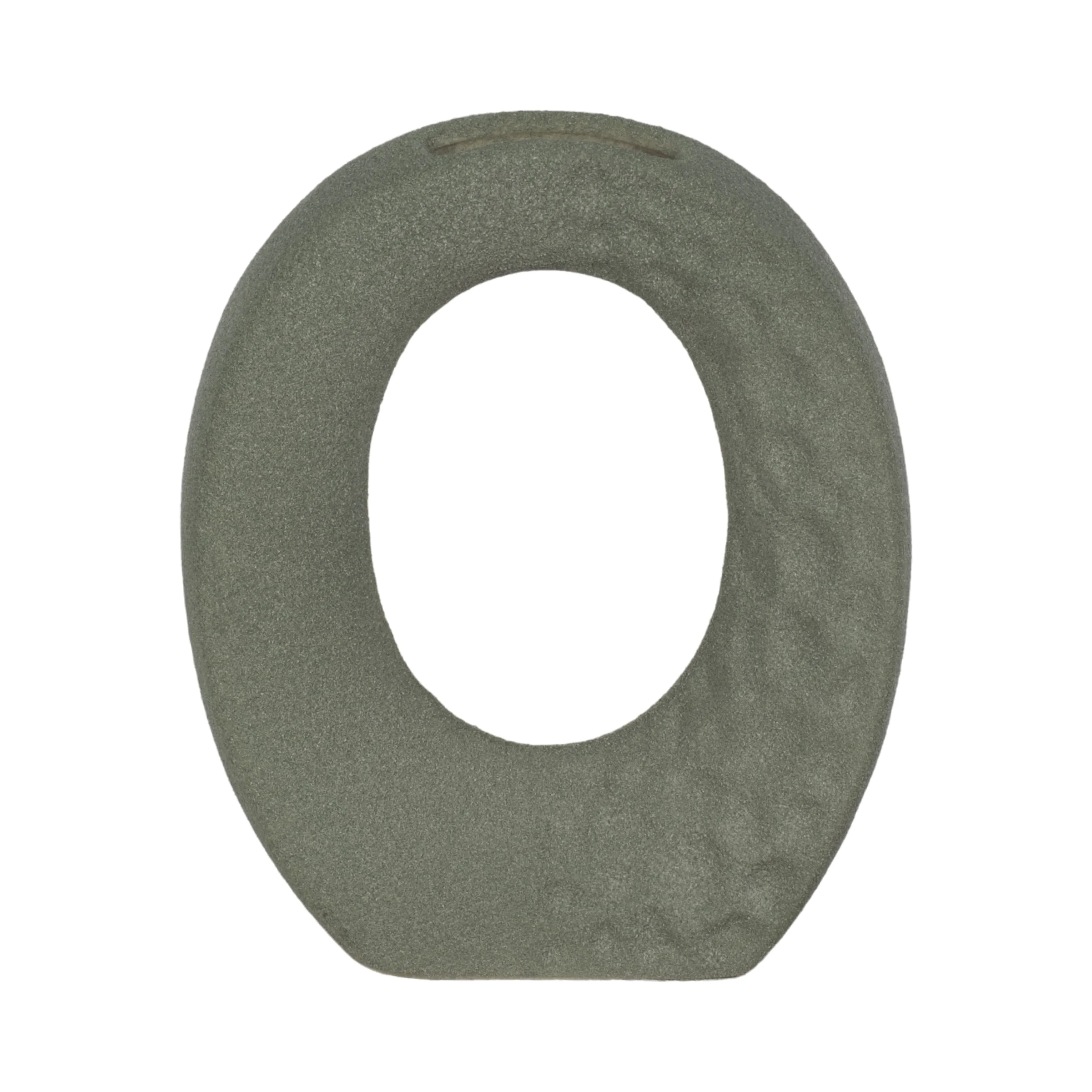 7" Textured Open Cut-out With Vase Opening, Sage G