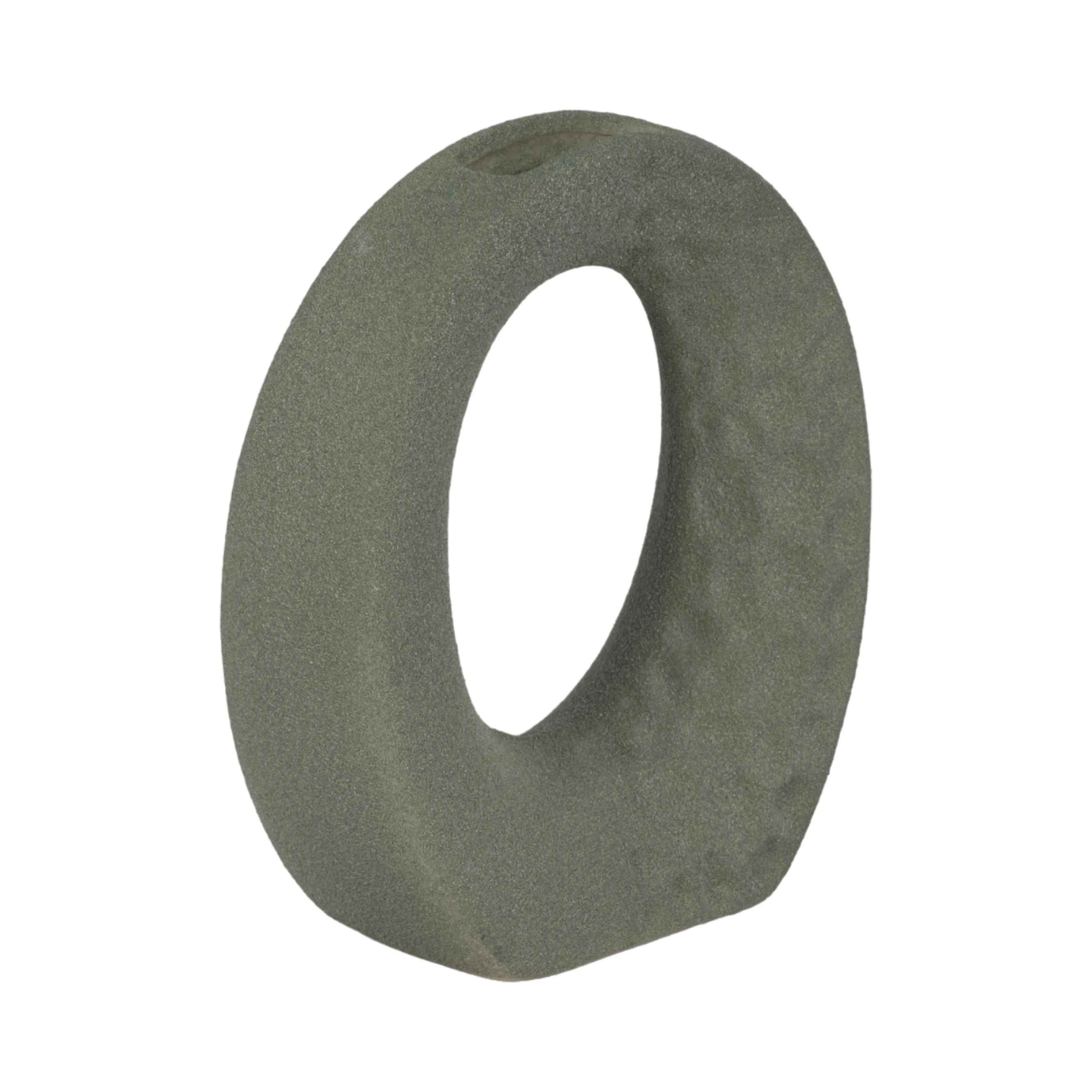 7" Textured Open Cut-out With Vase Opening, Sage G