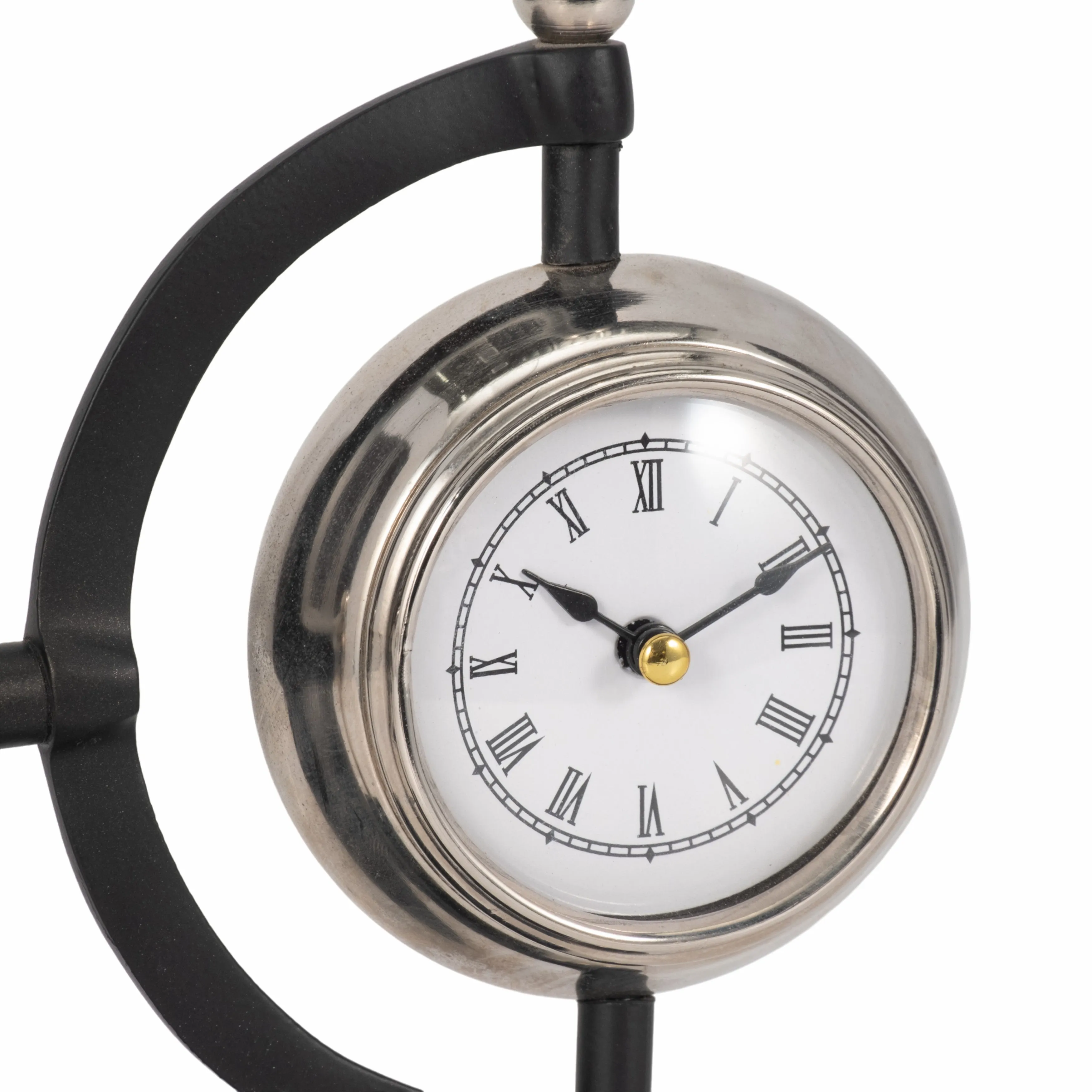 7" Tia Silver Desk Clock