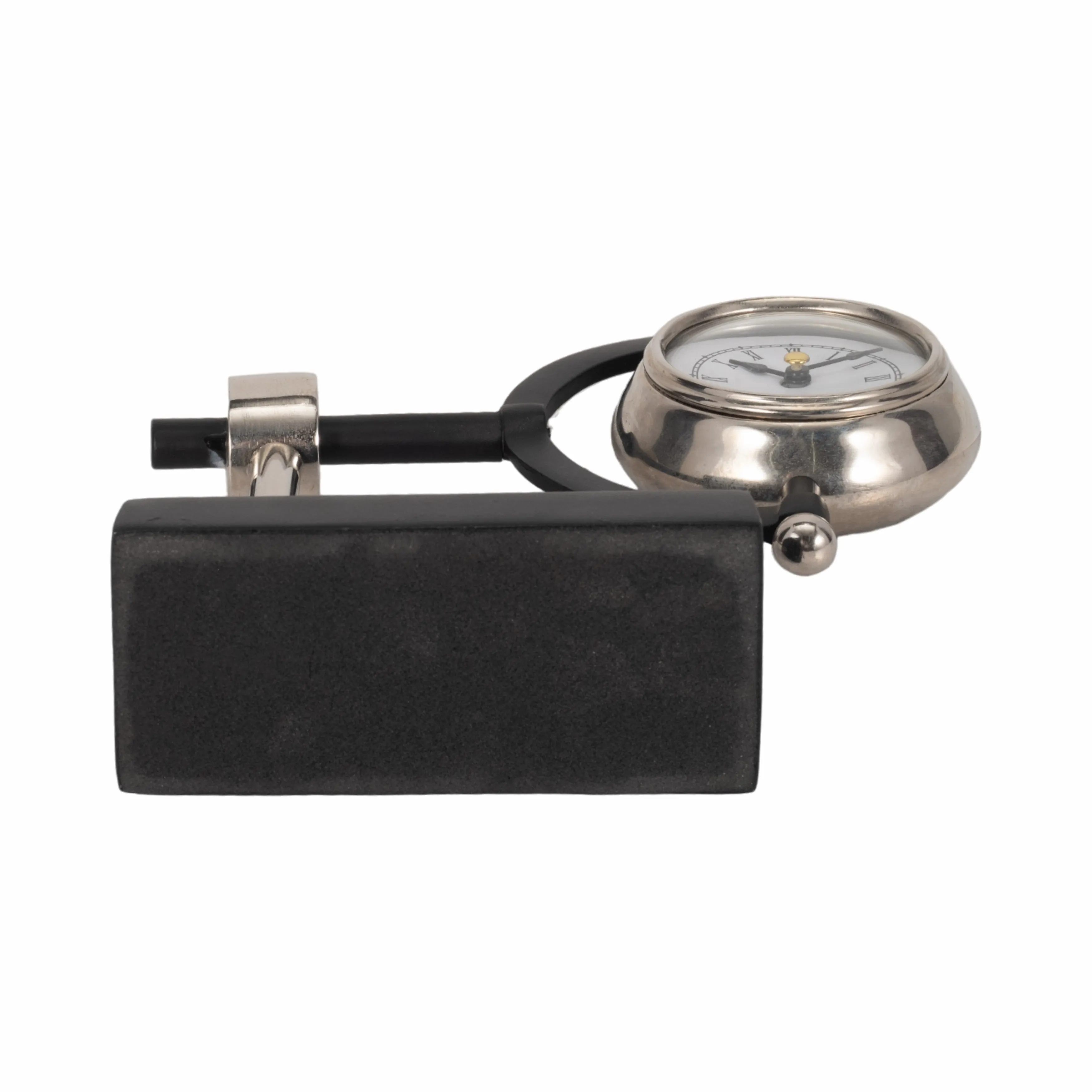 7" Tia Silver Desk Clock