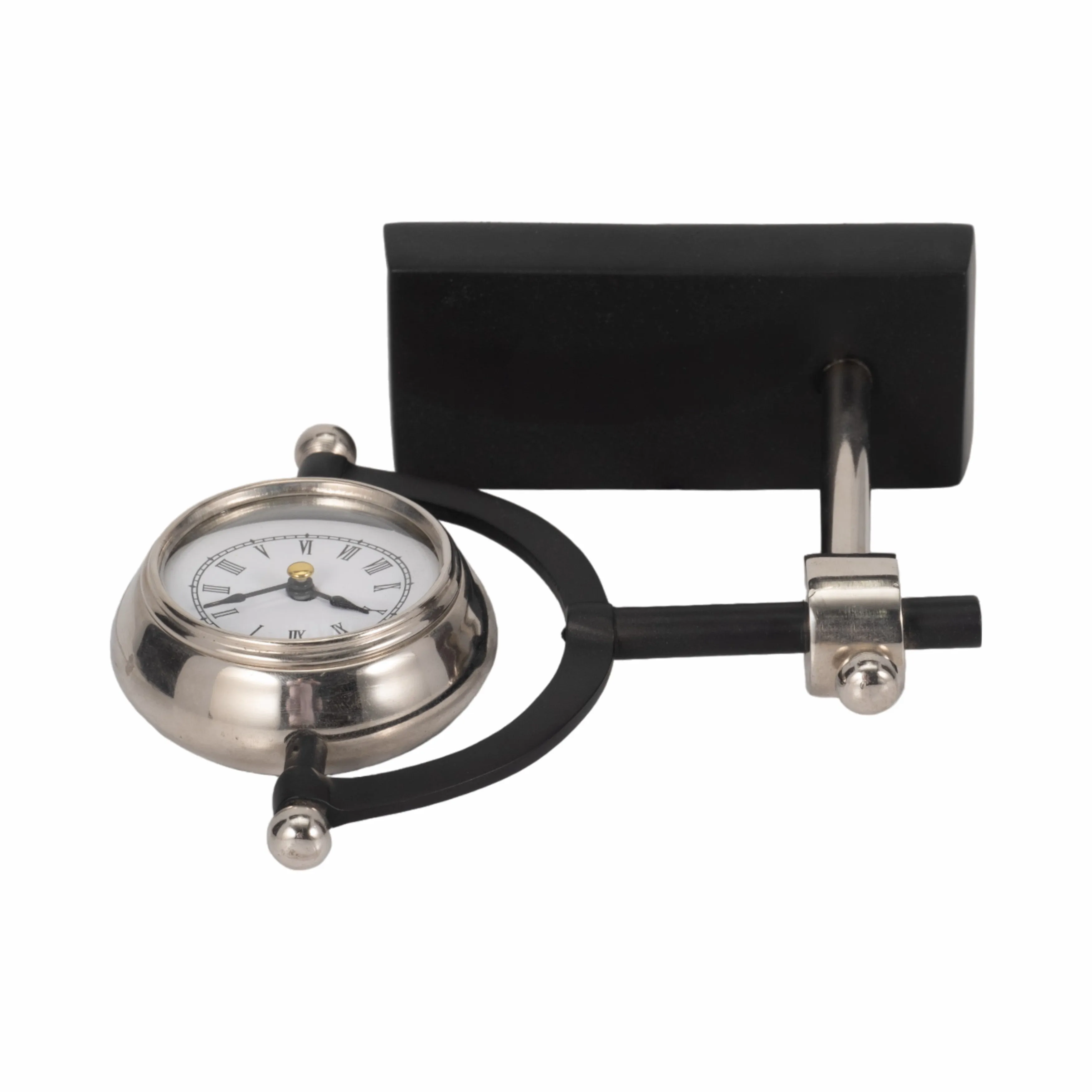 7" Tia Silver Desk Clock