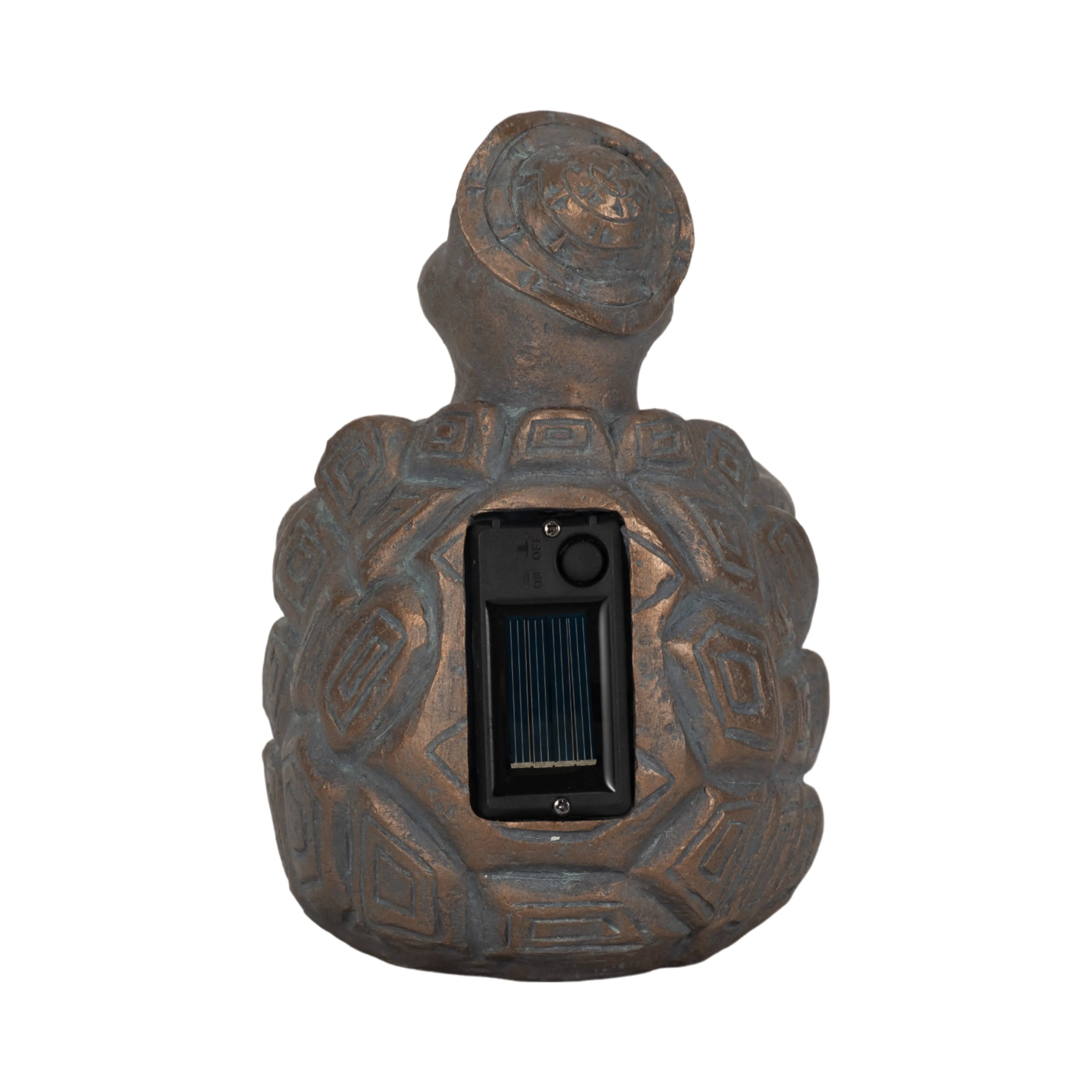 7" Turtle With Solar Orb, Antique Copper