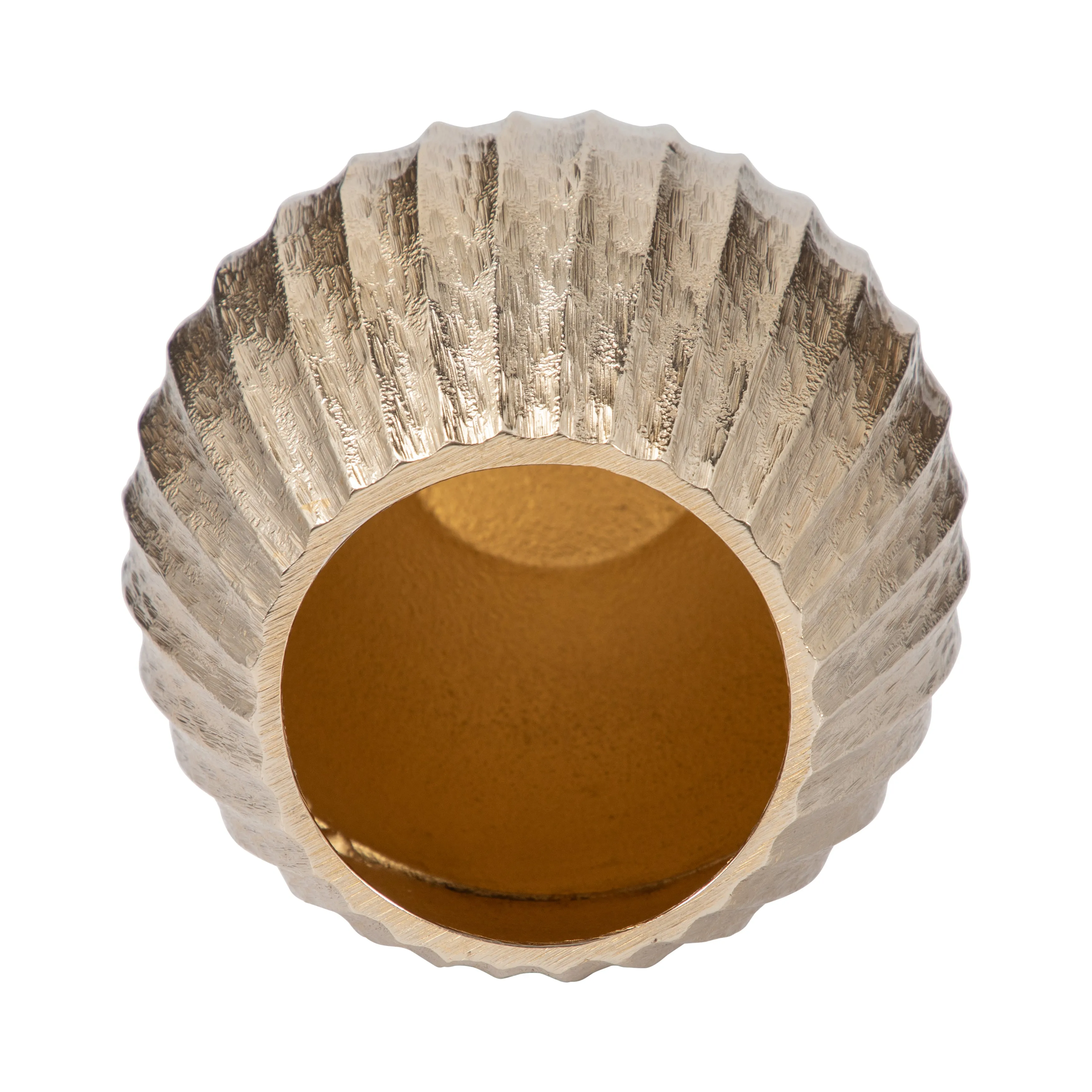 8" Gila Small Metal Cast Vase, Gold