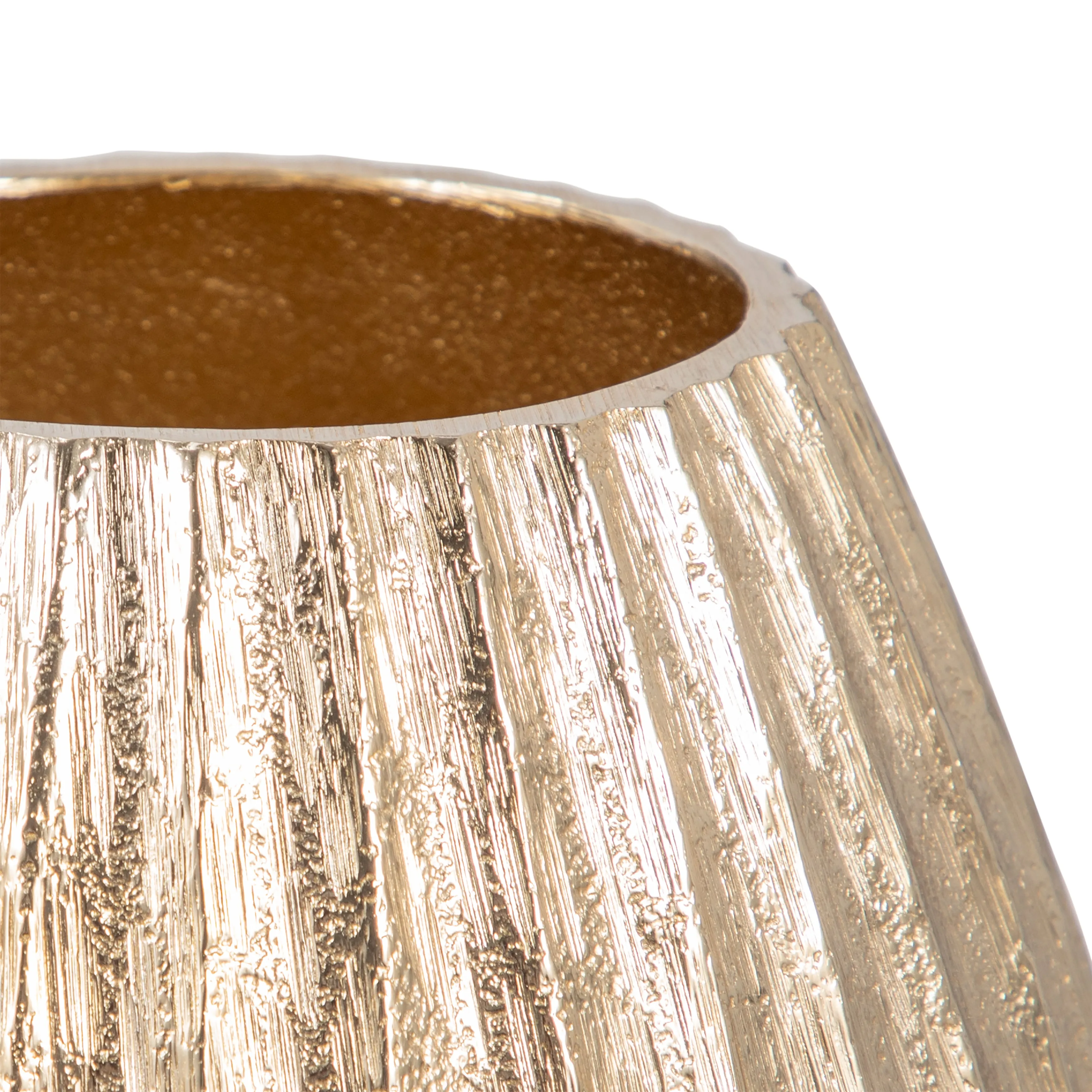 8" Gila Small Metal Cast Vase, Gold