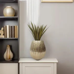 8" Gila Small Metal Cast Vase, Gold