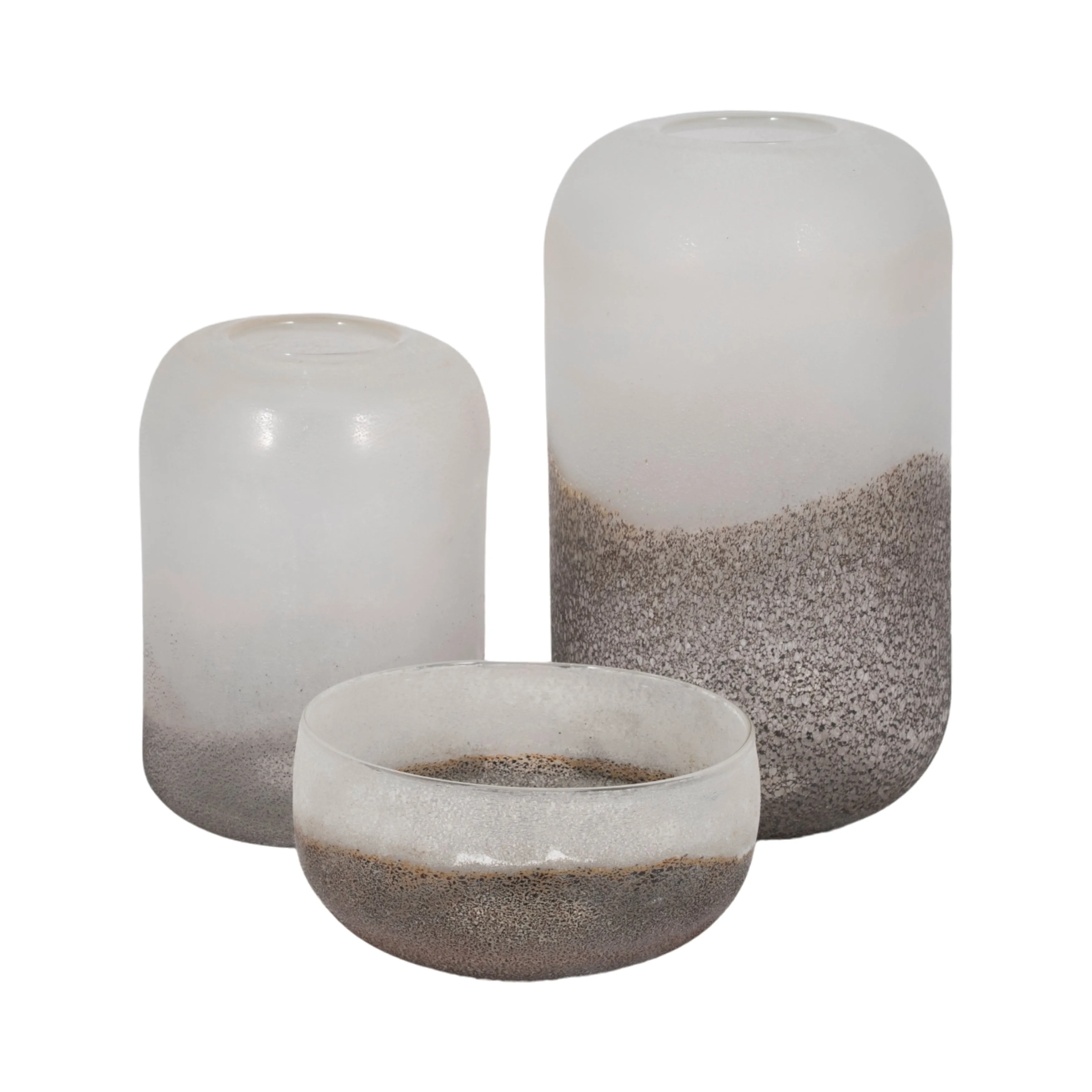 8" Ombre Bowl, White/grey