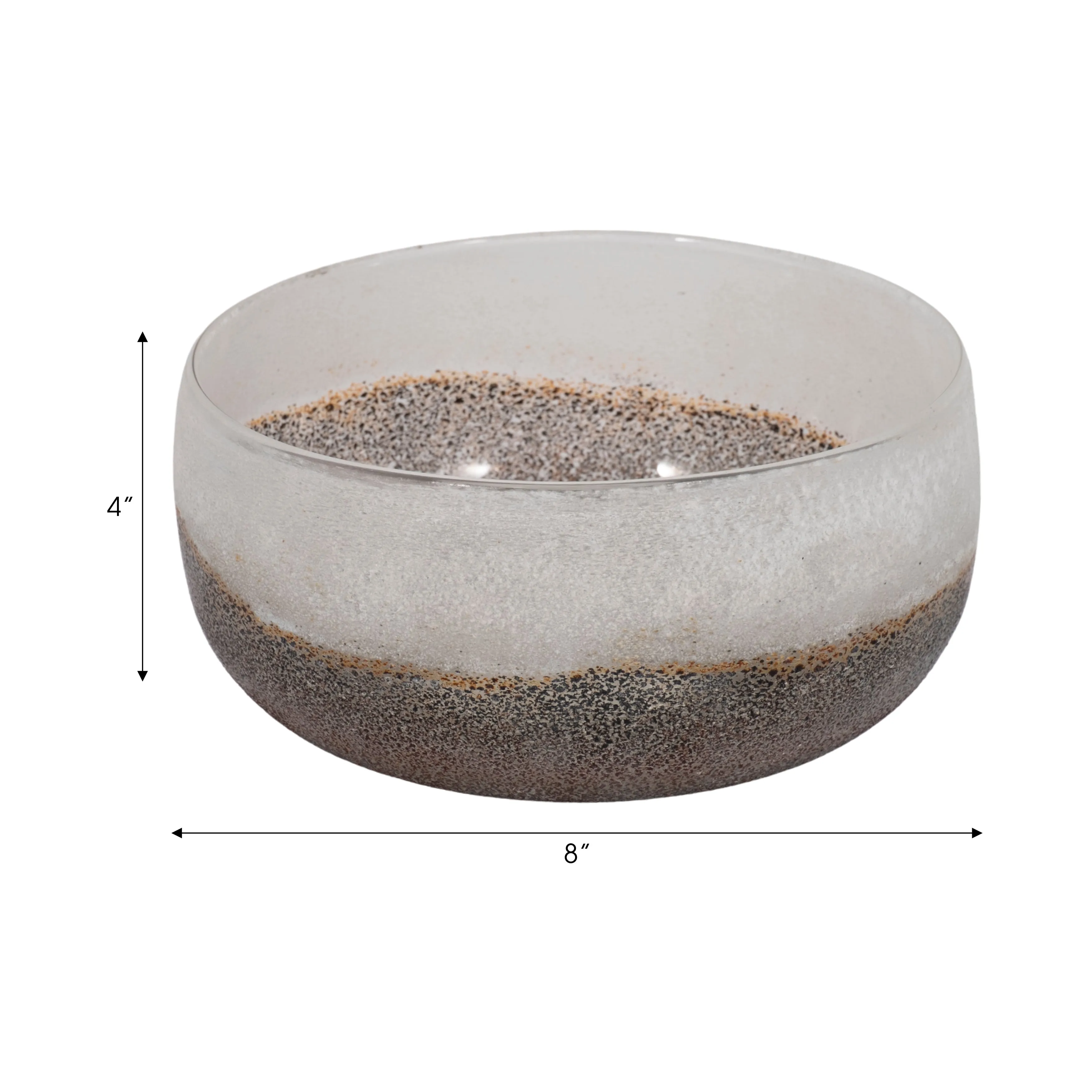 8" Ombre Bowl, White/grey