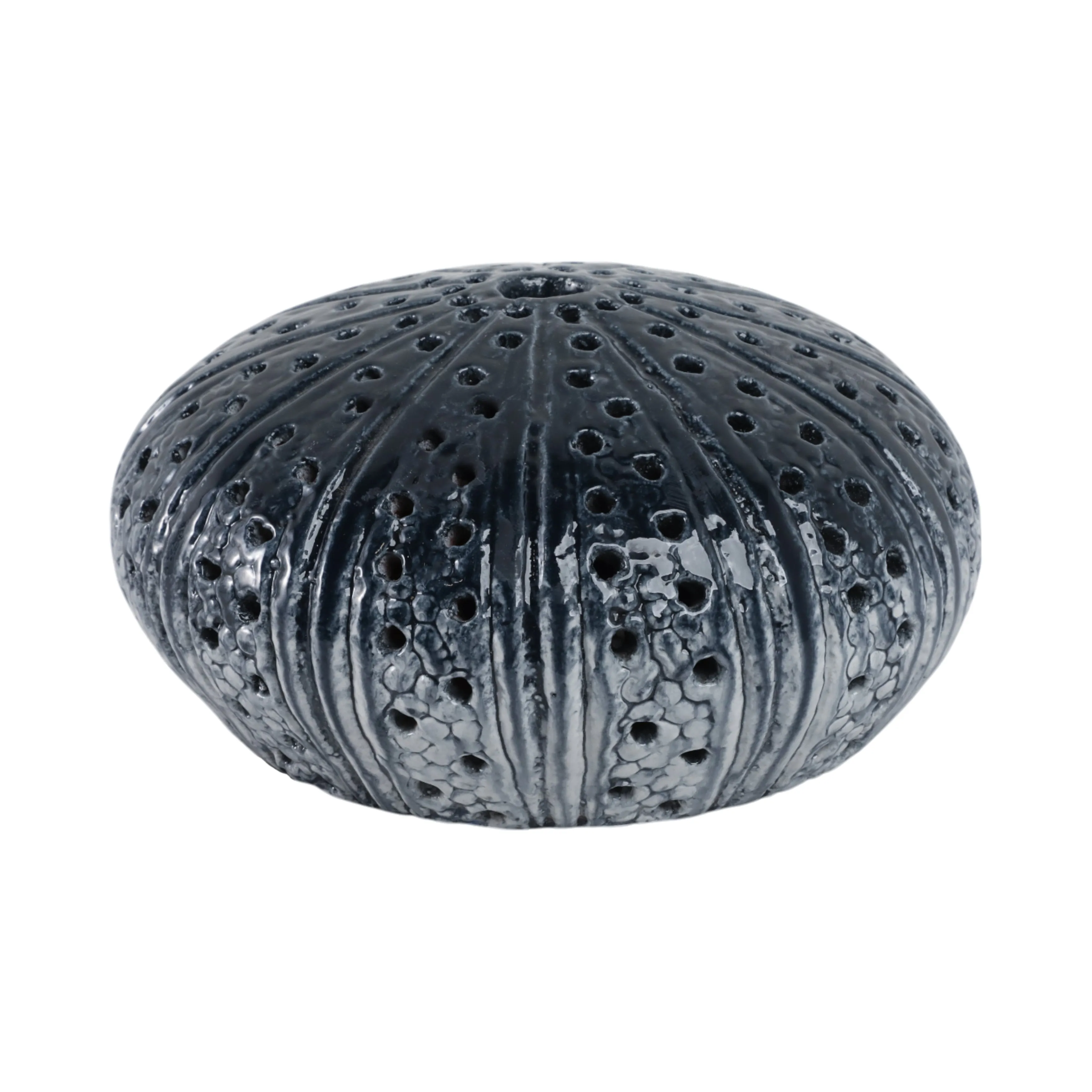 8" Sea Urchin Object Reactive Finish, Blue
