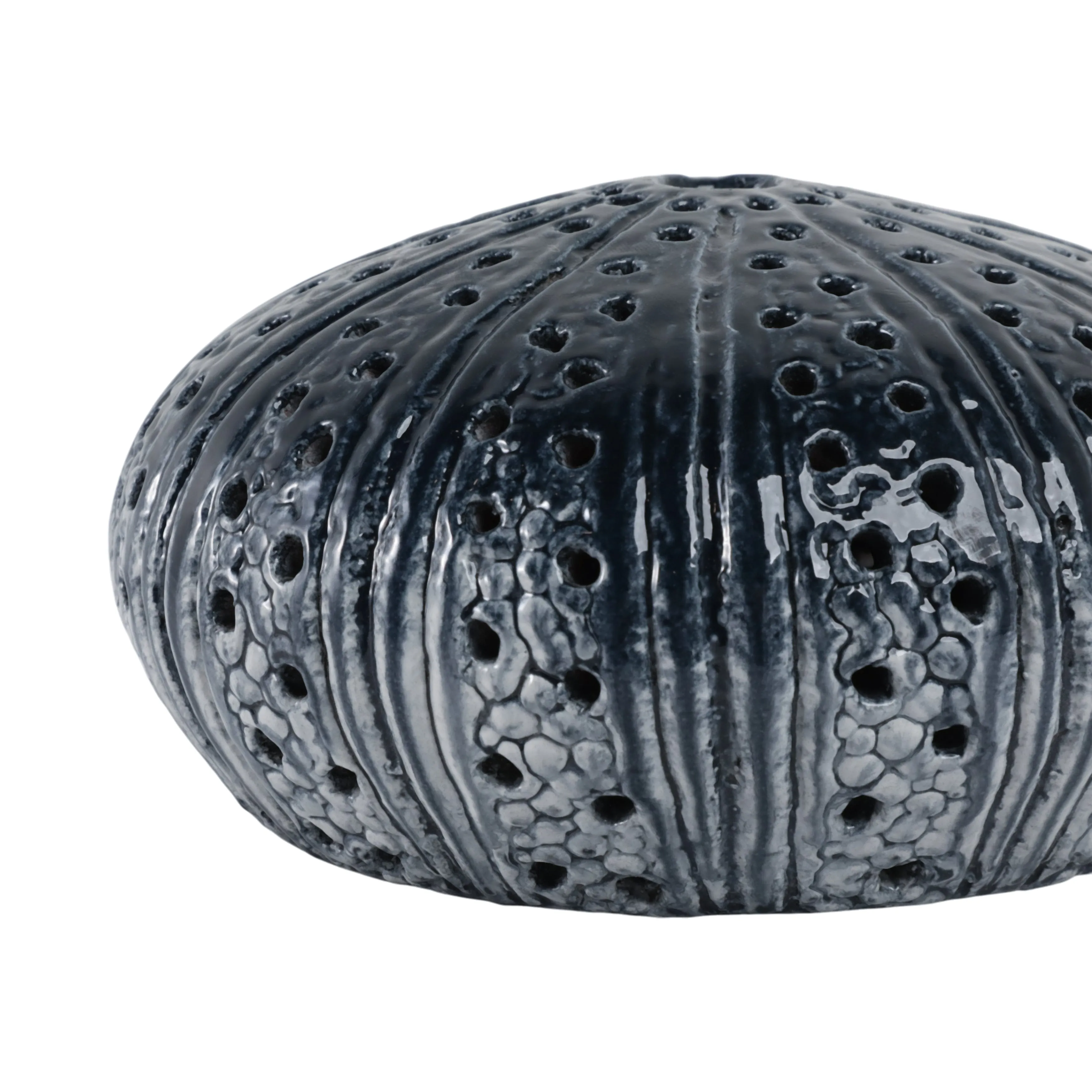 8" Sea Urchin Object Reactive Finish, Blue