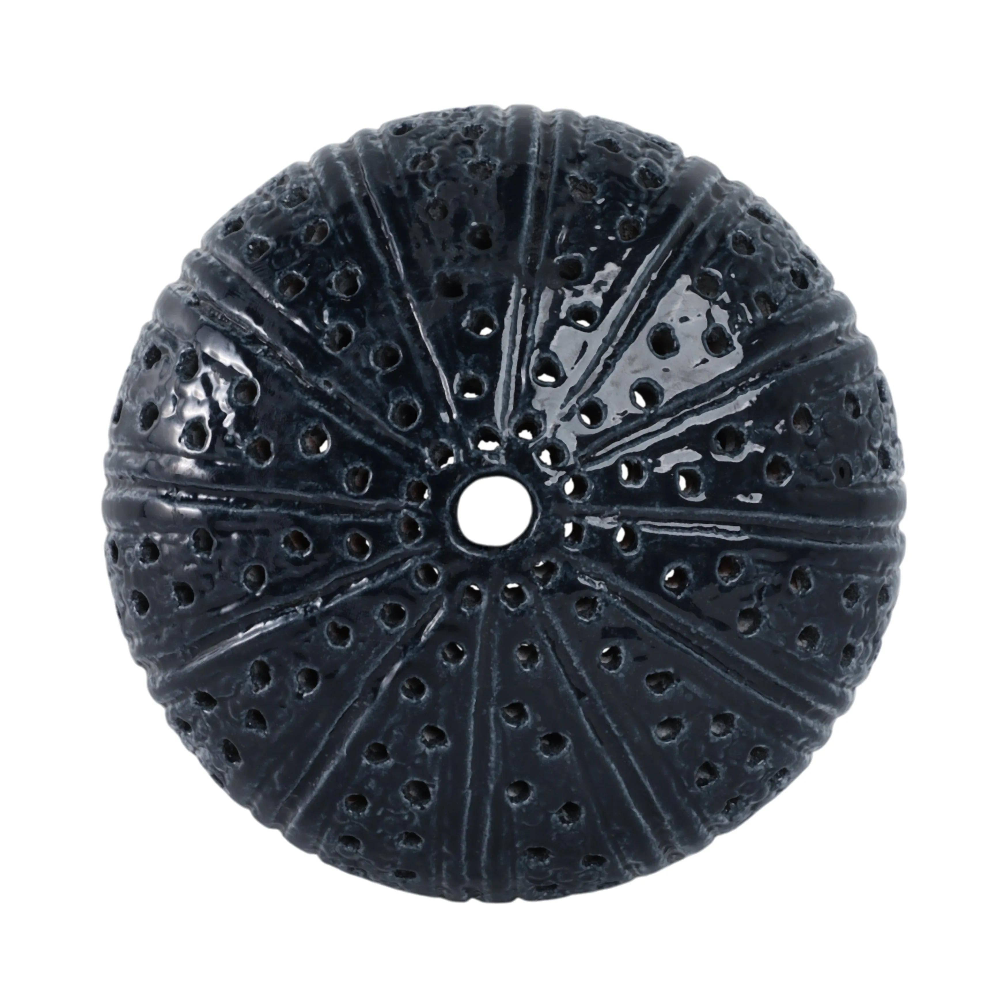 8" Sea Urchin Object Reactive Finish, Blue