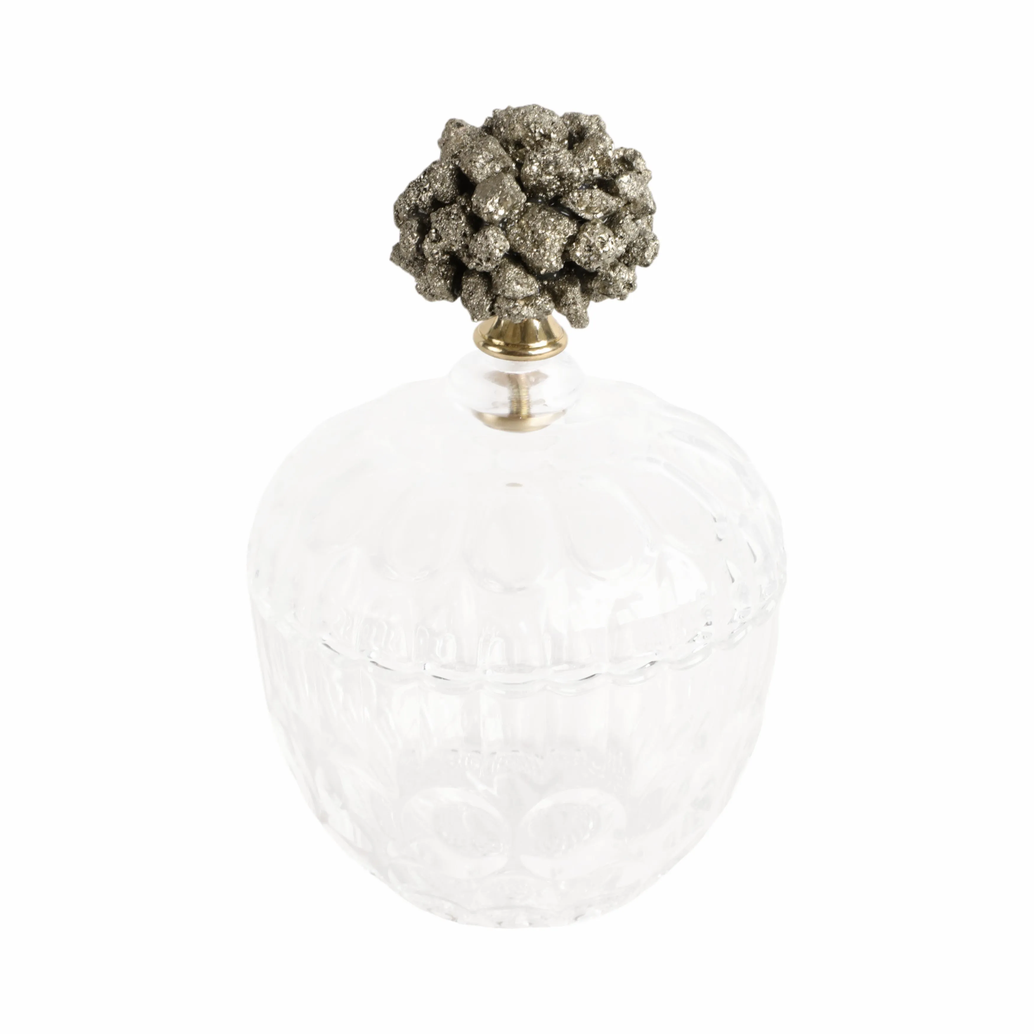 8" Stella Large Stone And Glass Jar