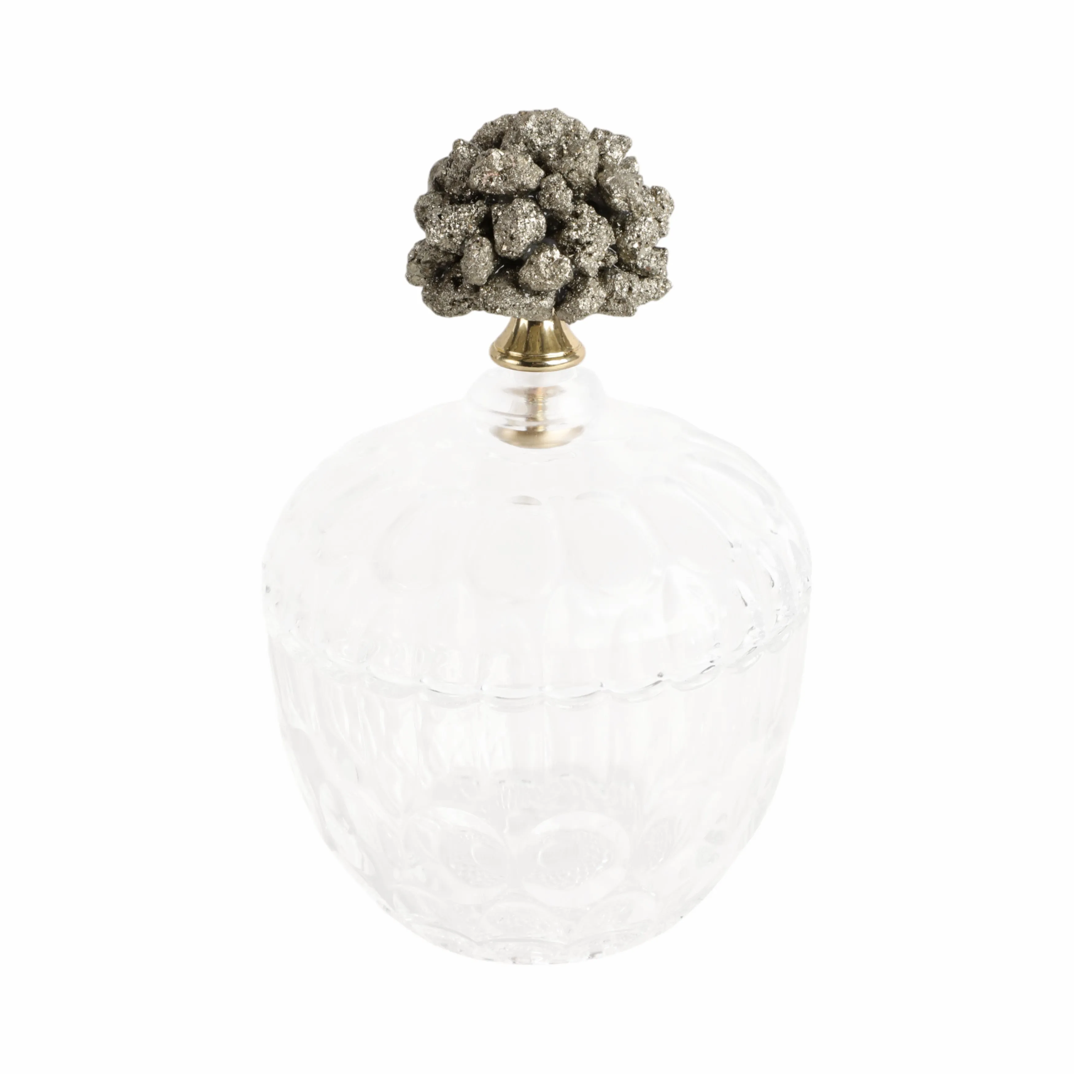 8" Stella Large Stone And Glass Jar