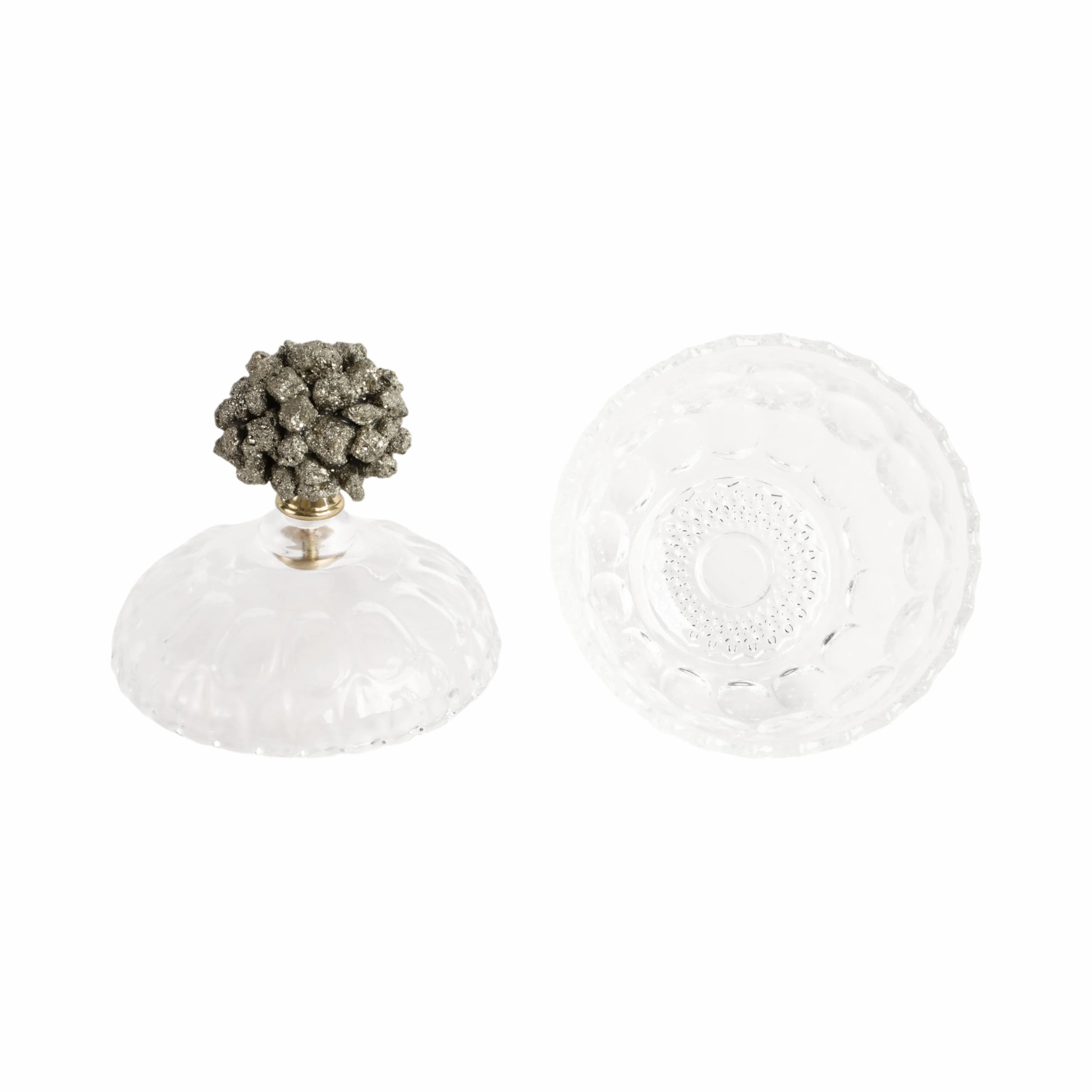 8" Stella Large Stone And Glass Jar