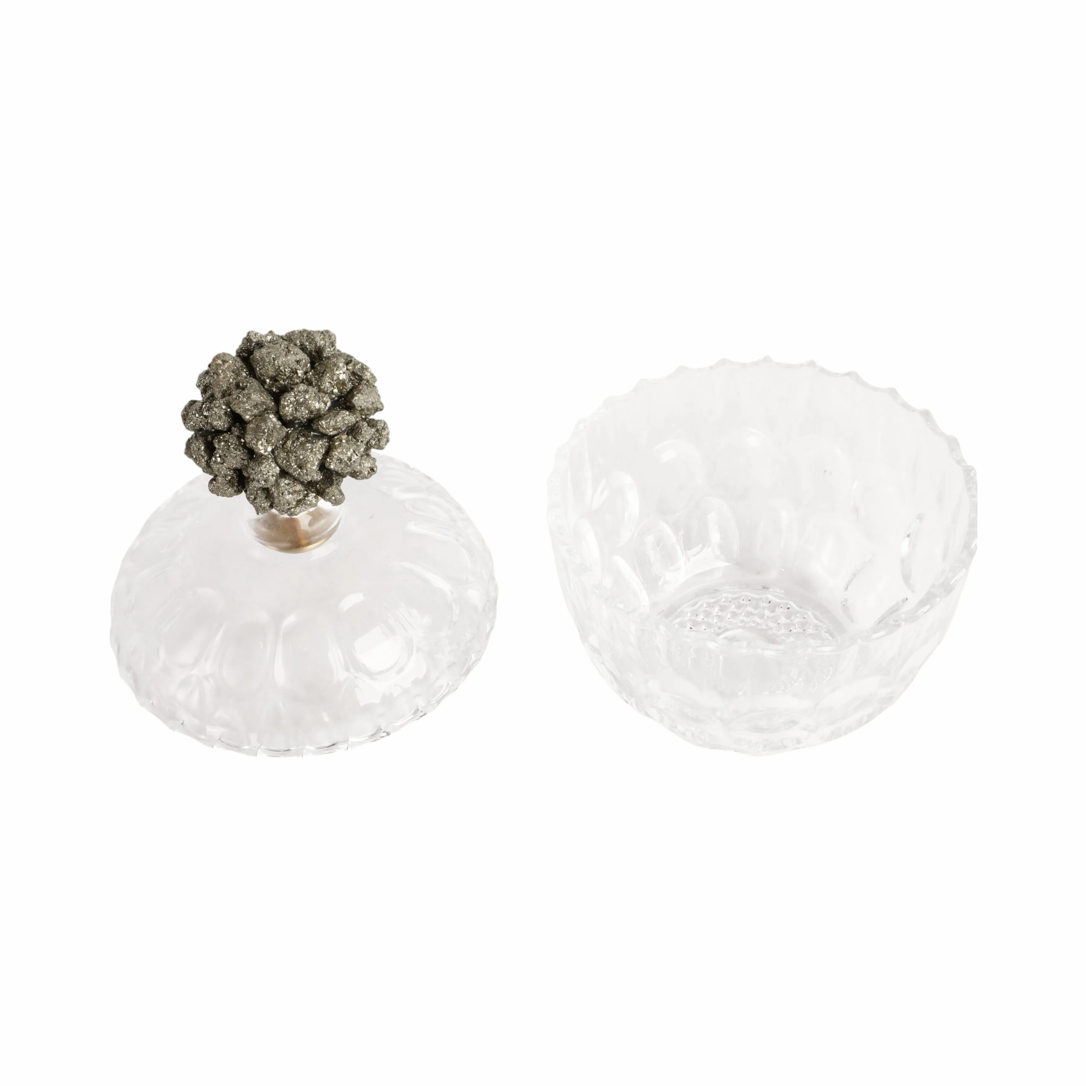 8" Stella Large Stone And Glass Jar
